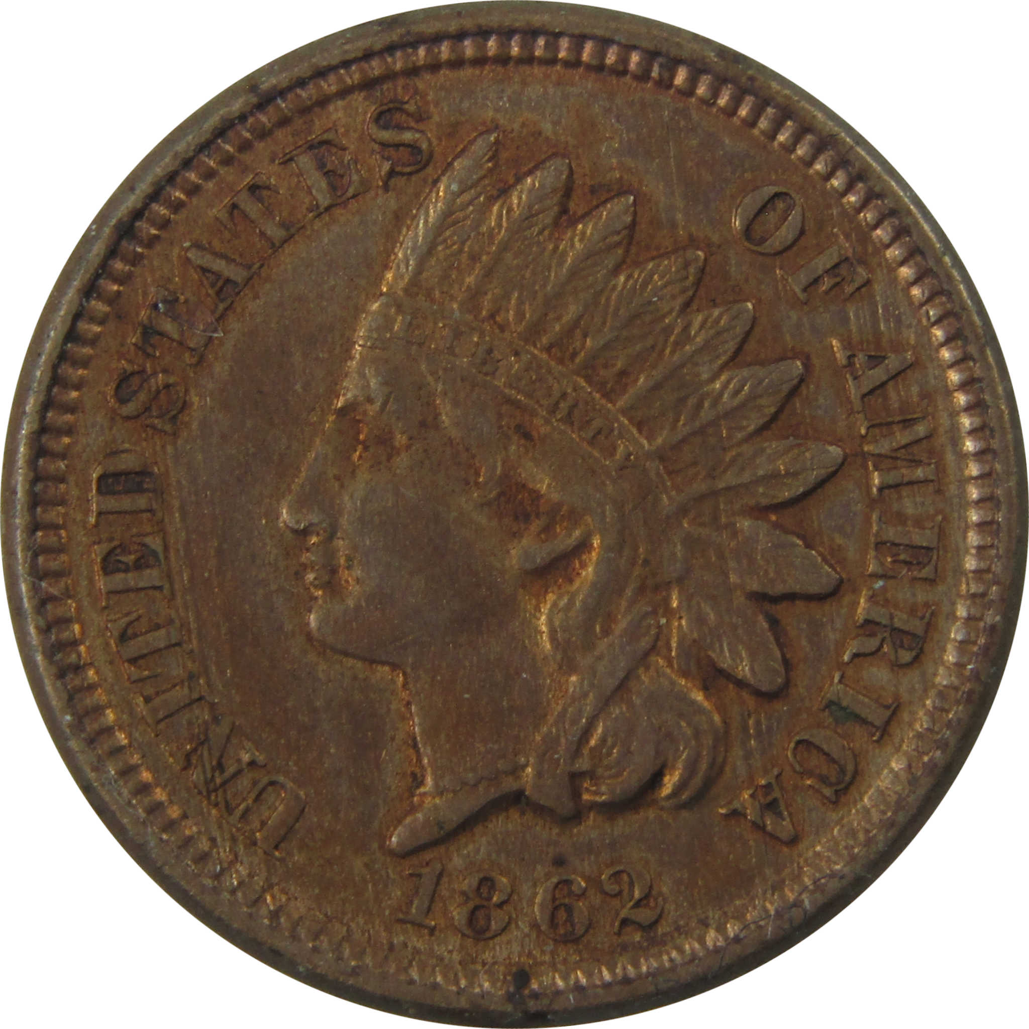 1862 Indian Head Cent AU About Uncirculated Penny 1c Coin SKU:I24300