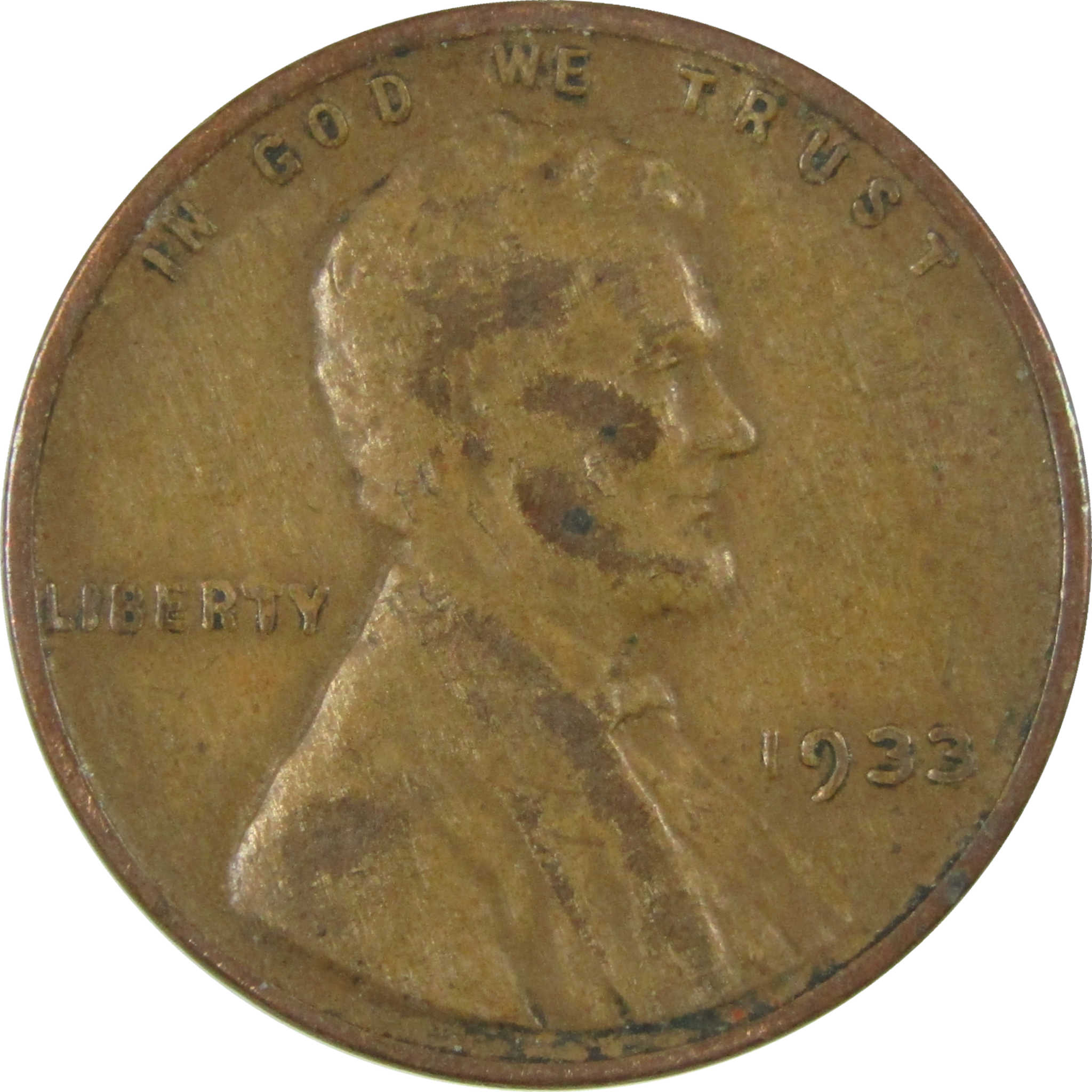 1933 Lincoln Wheat Cent VF Very Fine Penny 1c Coin SKU:I26780