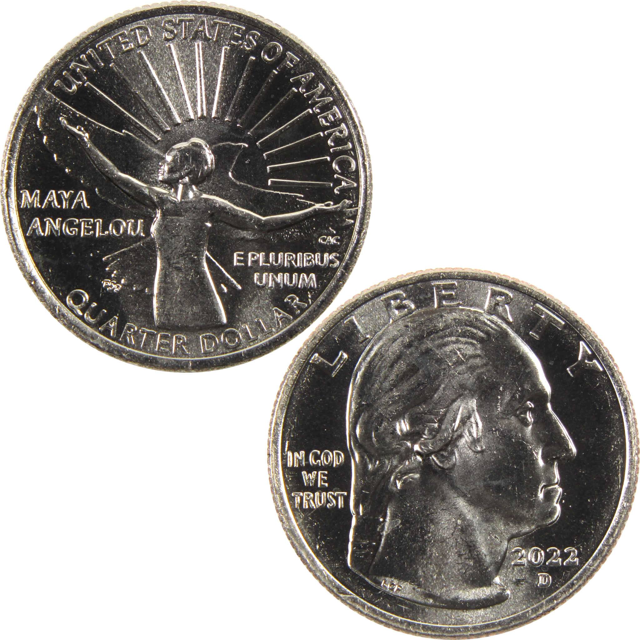 2022 D Maya Angelou American Women Quarter BU Uncirculated Clad Coin