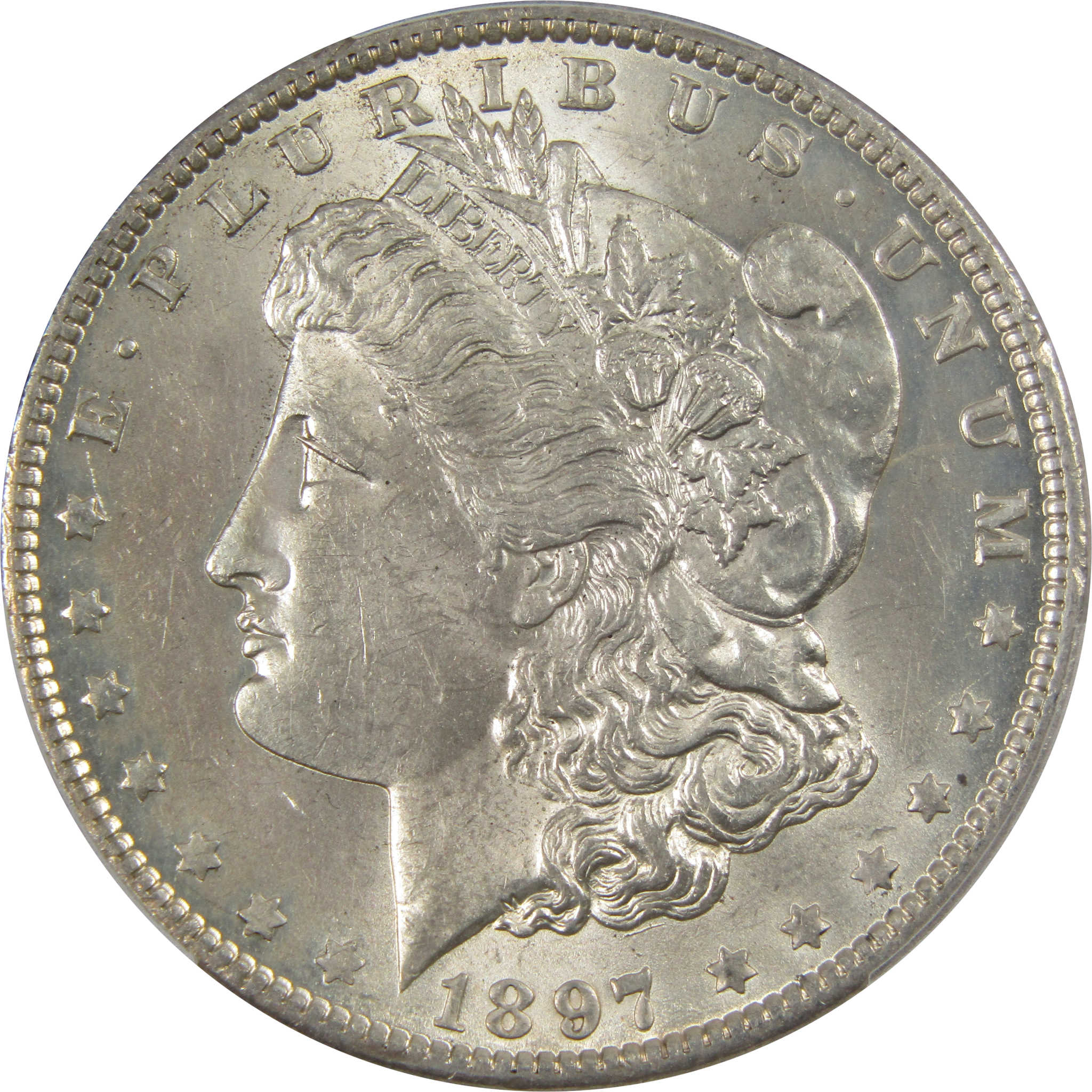 1897 O Morgan Dollar AU 58 PCGS 90% Silver $1 Coin SKU:I7814 - Morgan coin - Morgan silver dollar - Morgan silver dollar for sale - Profile Coins &amp; Collectibles