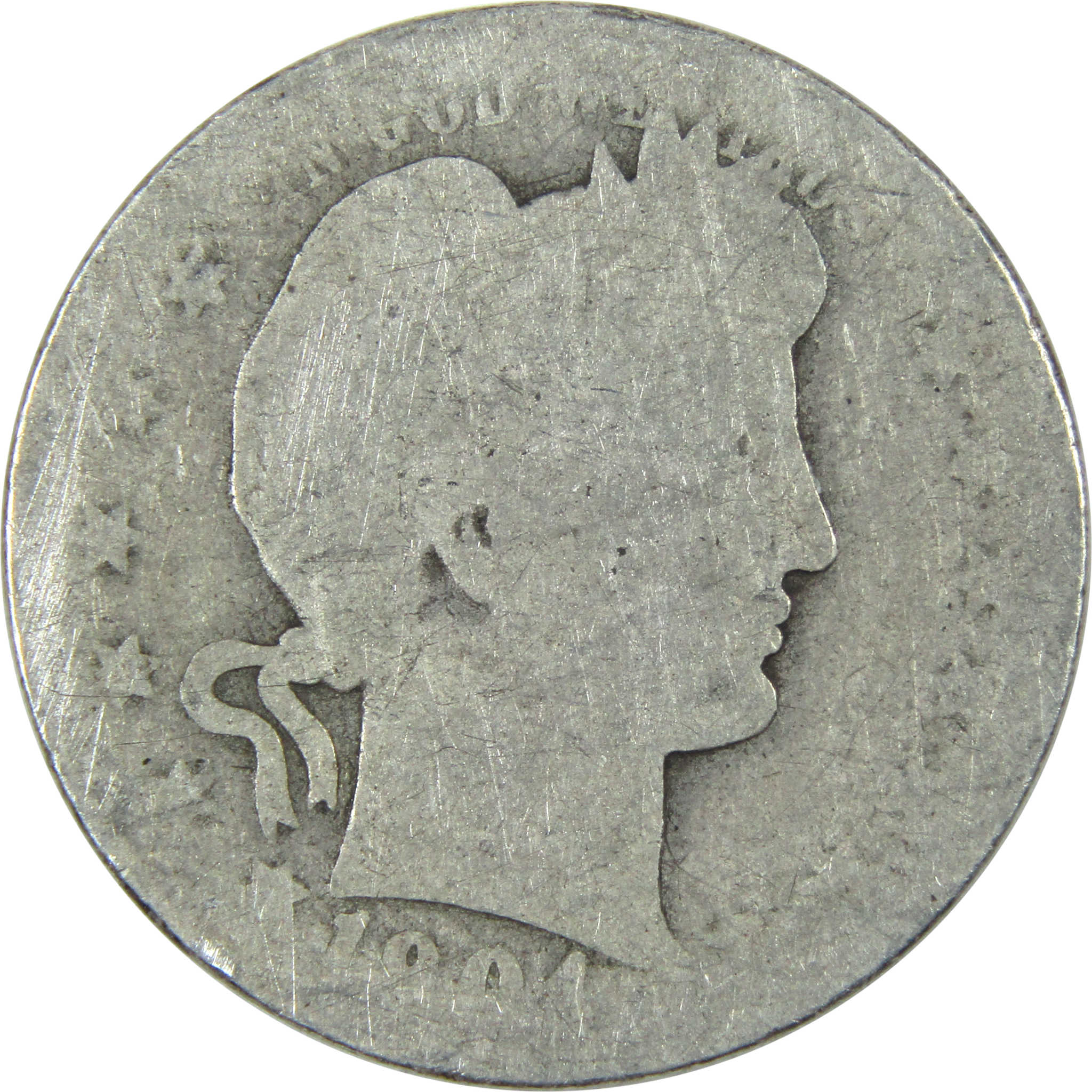 1901 O Barber Quarter AG About Good Silver 25c Coin SKU:I14654