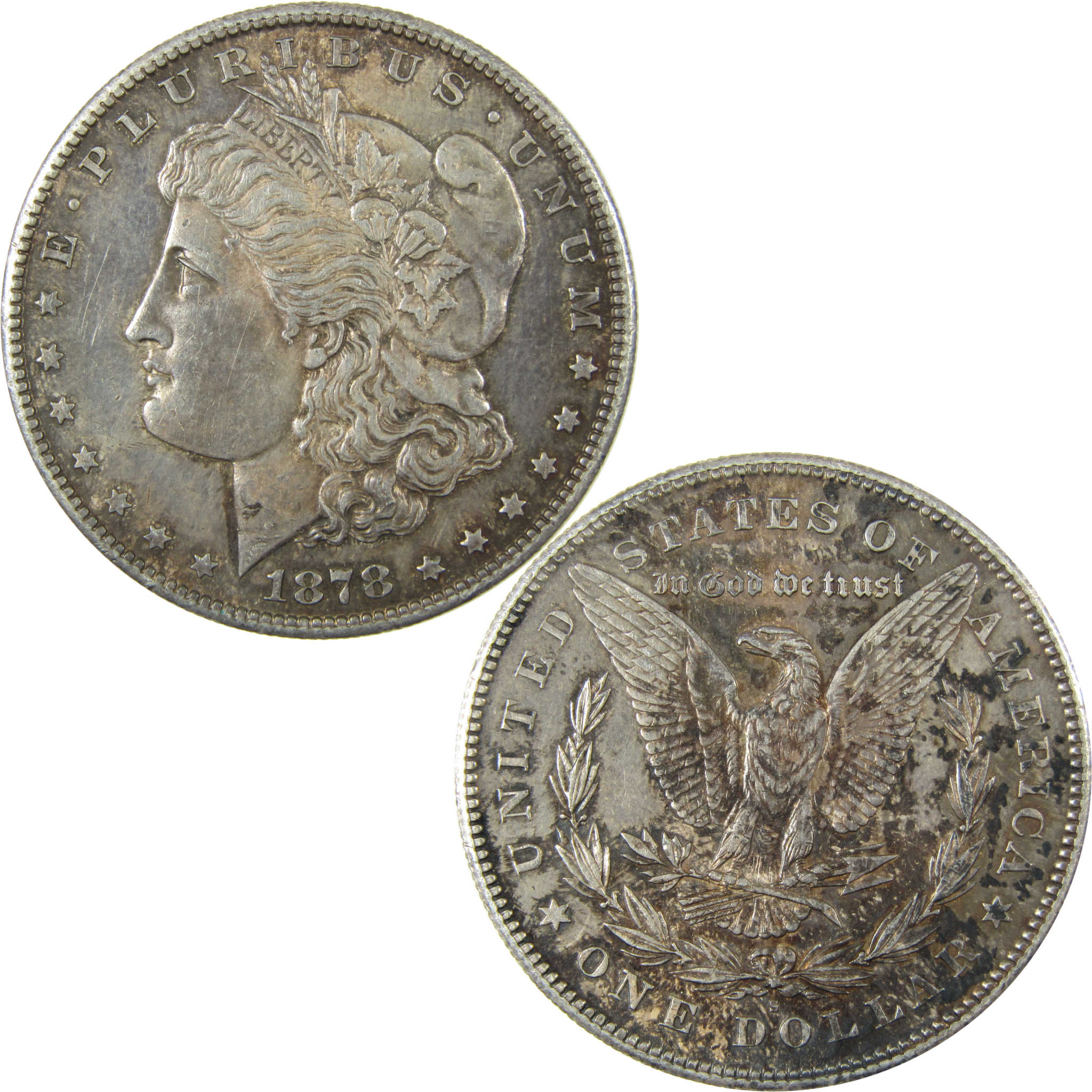 1878 S Morgan Silver Dollar AU About Uncirculated $1 Coin SKU:CP1629