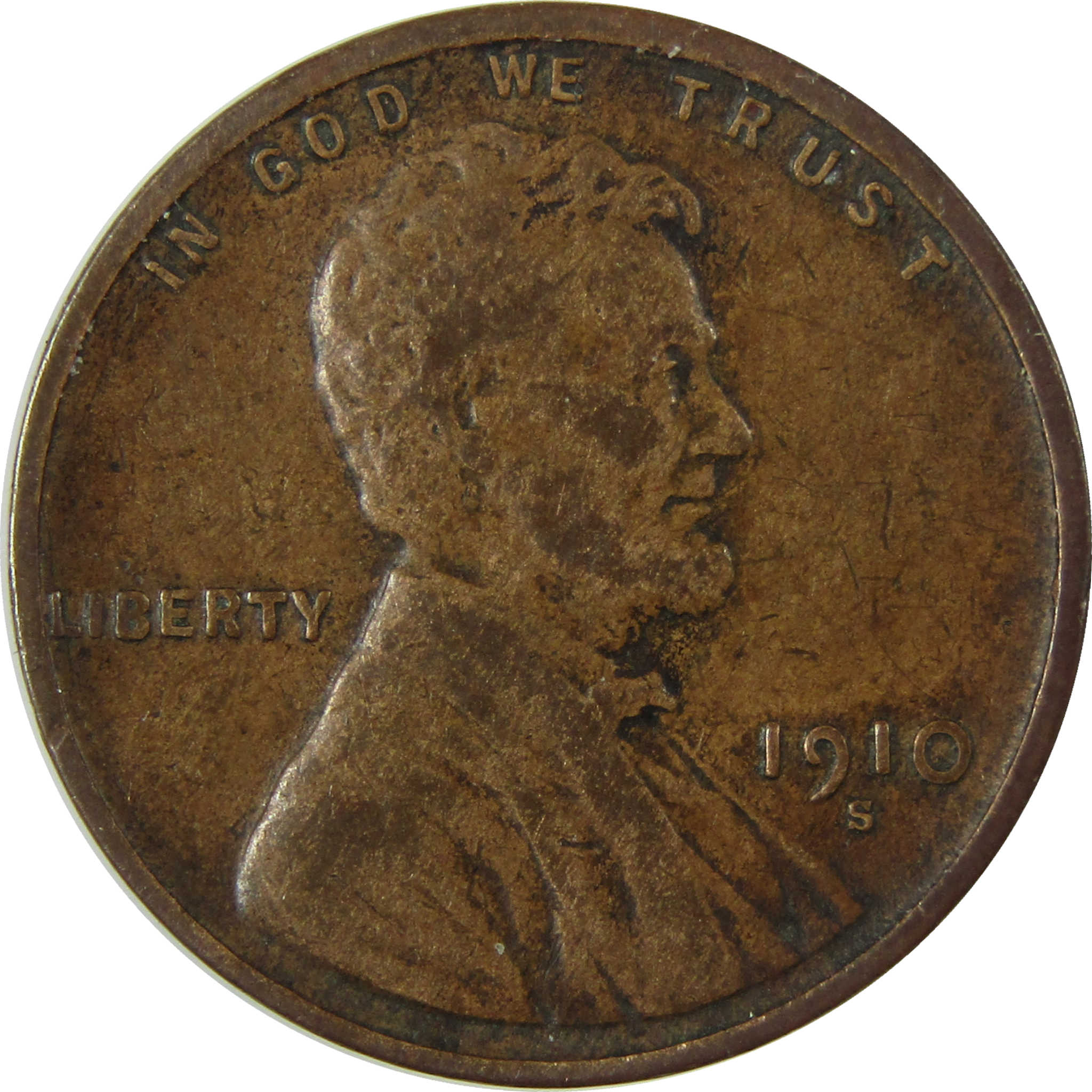 1910 S Lincoln Wheat Cent VF Very Fine Penny 1c Coin SKU:I27646
