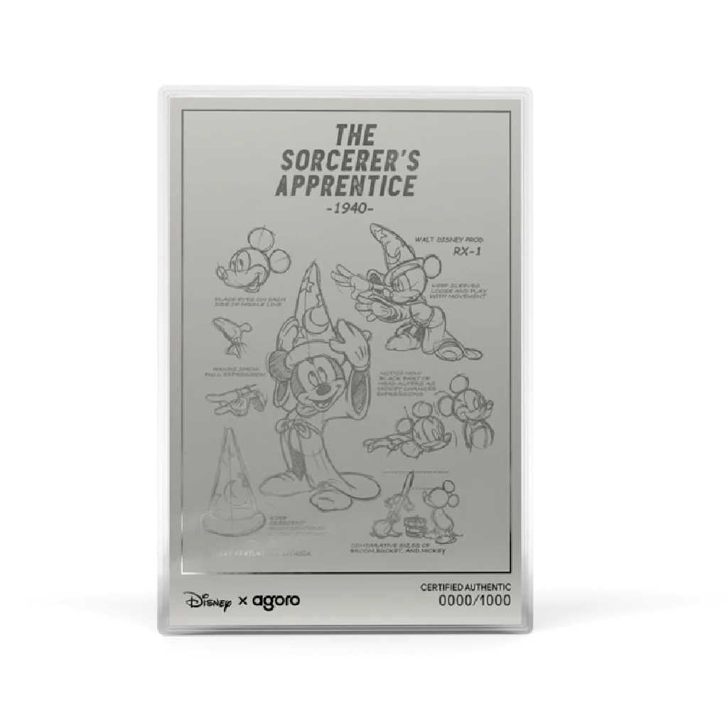 Disney Fantasia Silver Coin and Foil Collectible Set 2025 Niue COA