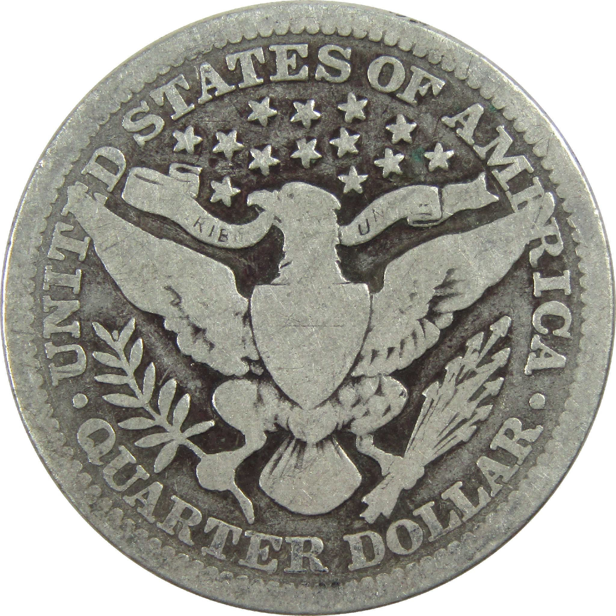1915 Barber Quarter G Good Silver 25c Coin SKU:I13158