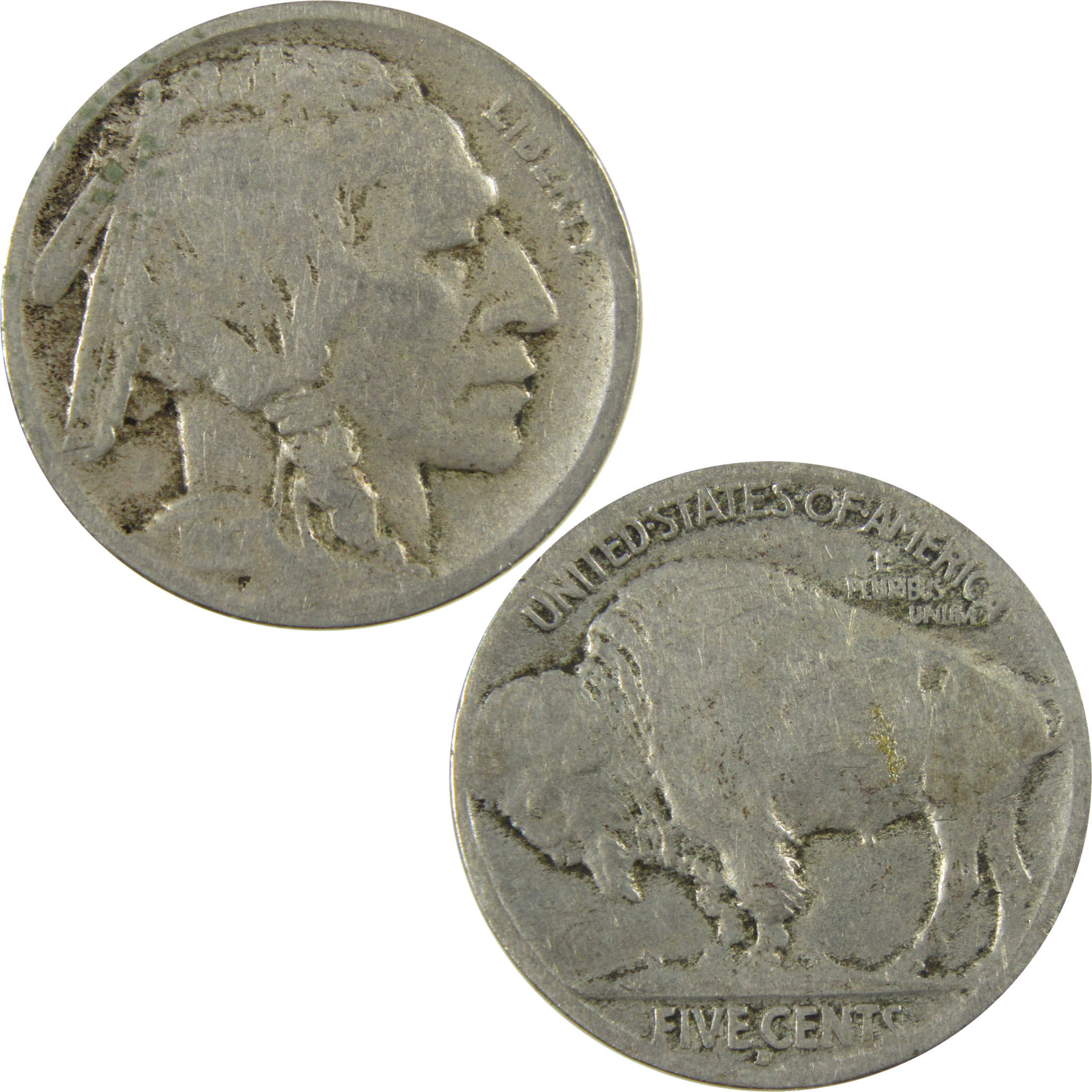 1917 D Indian Head Buffalo Nickel G Good 5c Coin SKU:I28228