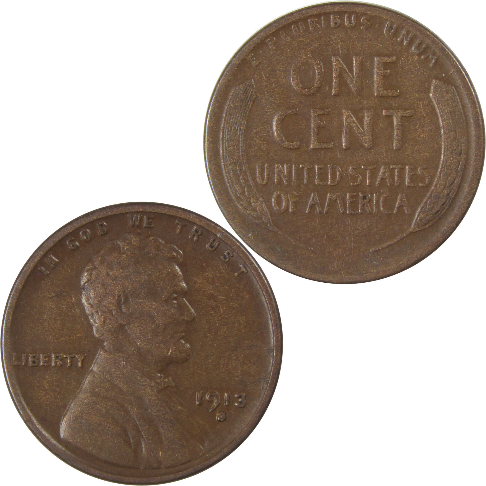 1913 S Lincoln Wheat Cent VF Very Fine Penny 1c Coin SKU:I23865