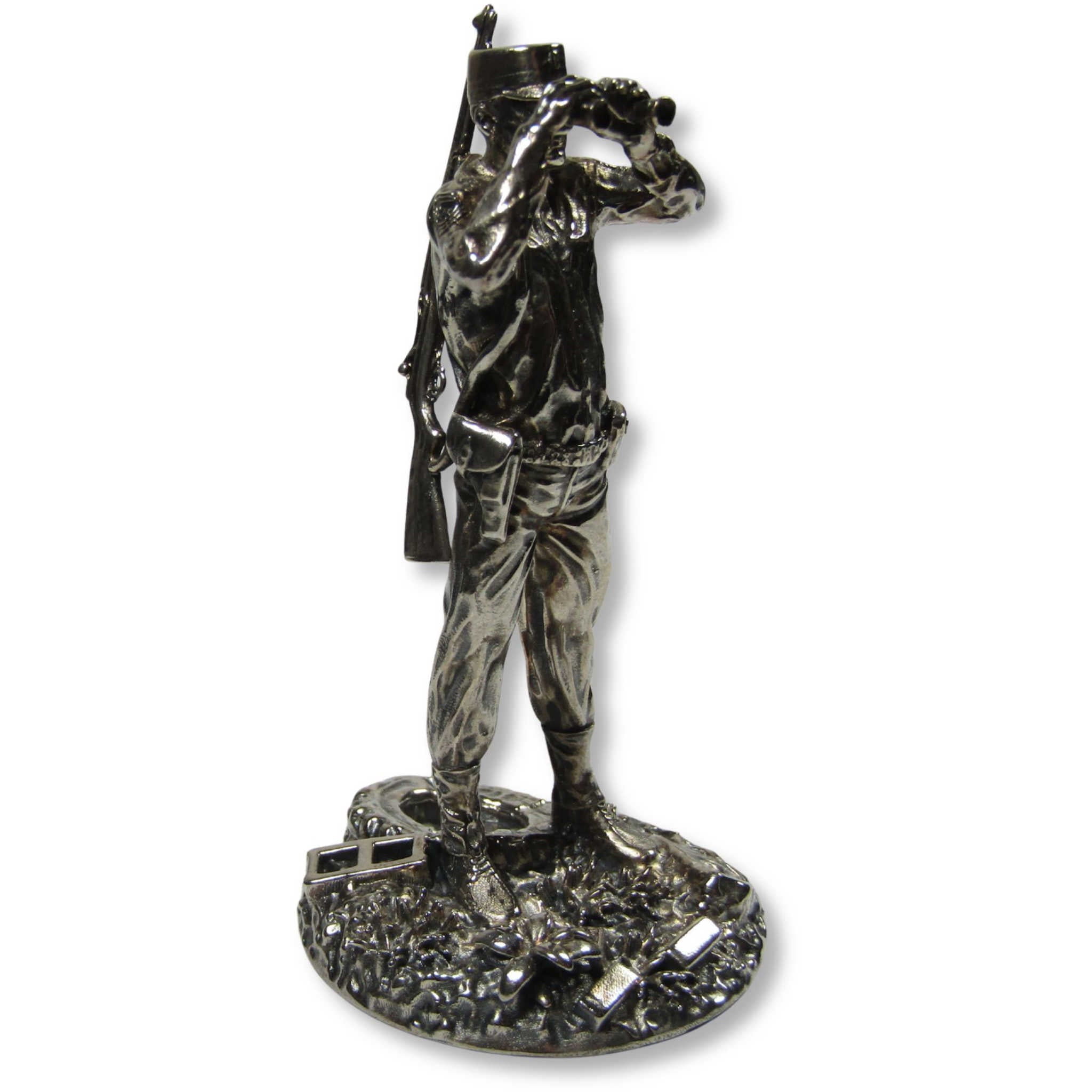 Officer Captain Troy Army Man 4 oz Sterling Silver Soldier Statue COA