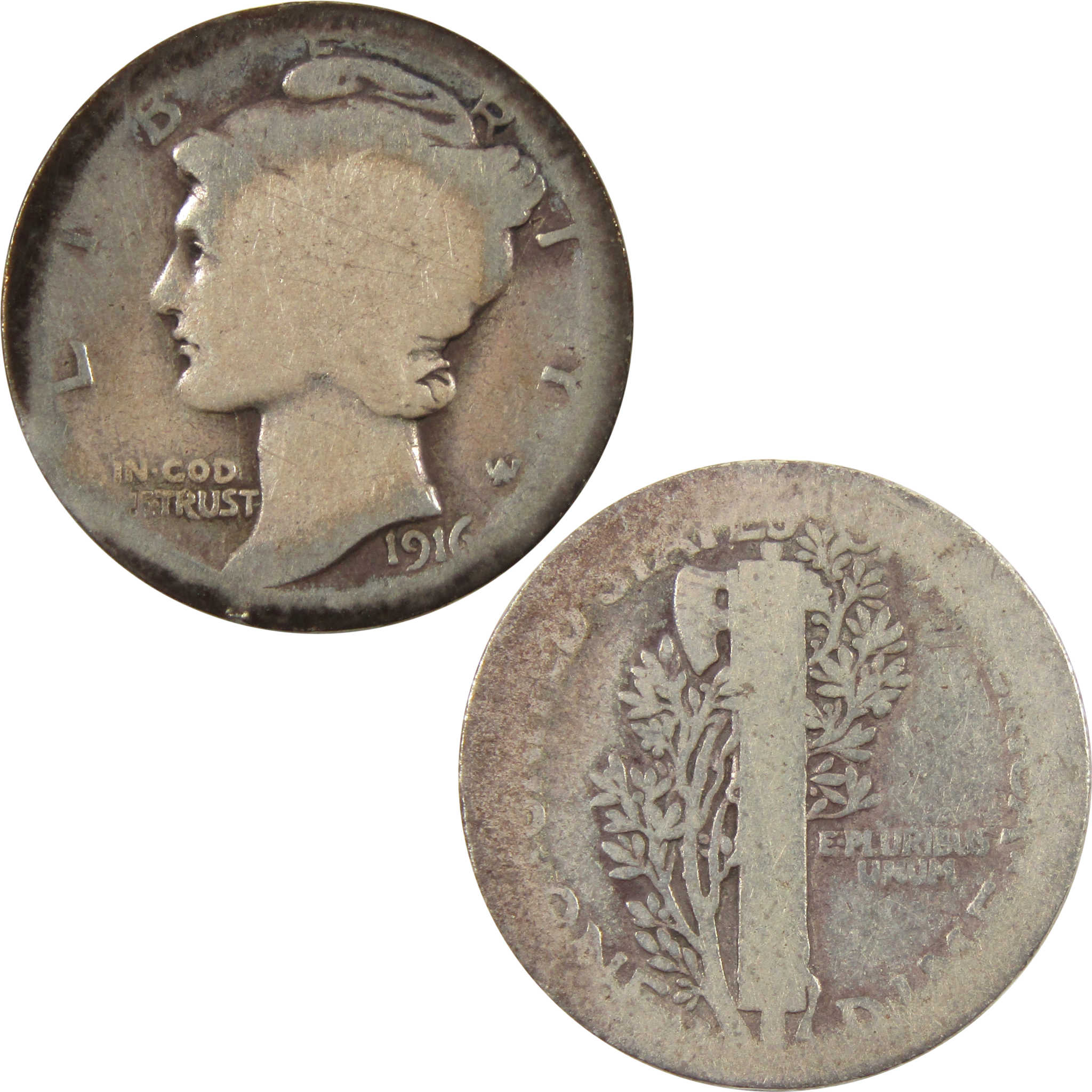 Fashion 1916 d mercury dime