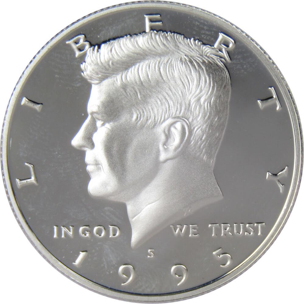 1995 S Kennedy Half Dollar Choice Proof 90% Silver 50c US Coin Collectible