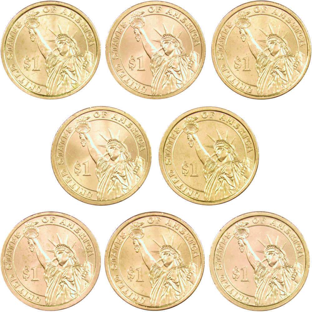 2012 P&D Presidential Dollar 8 Coin Set Uncirculated Mint State