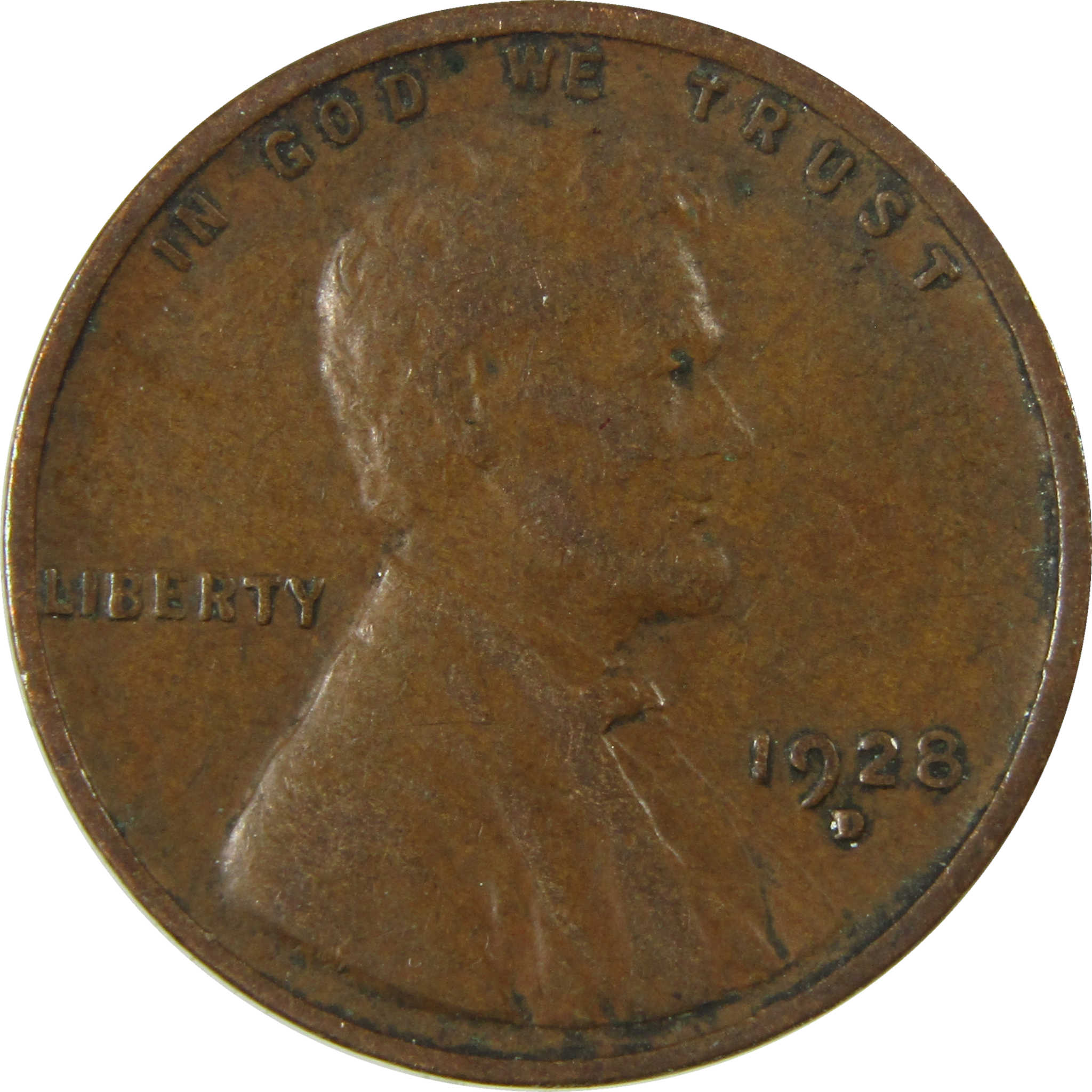 1928 D Lincoln Wheat Cent VF Very Fine Penny 1c Coin SKU:I27592