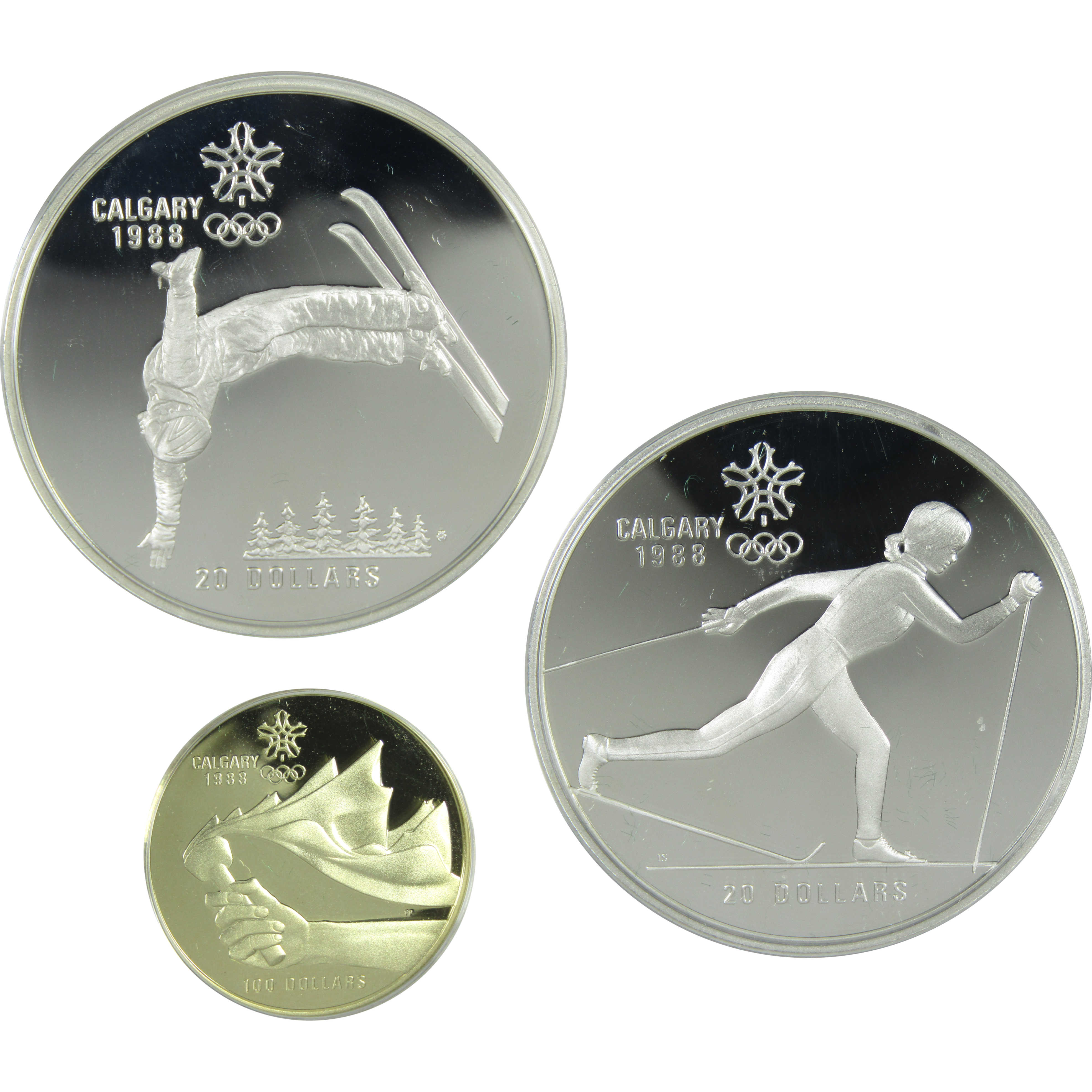 1988 Calgary Olympics Canadian 11 Coin Set Silver & Gold SKU:CPC7523