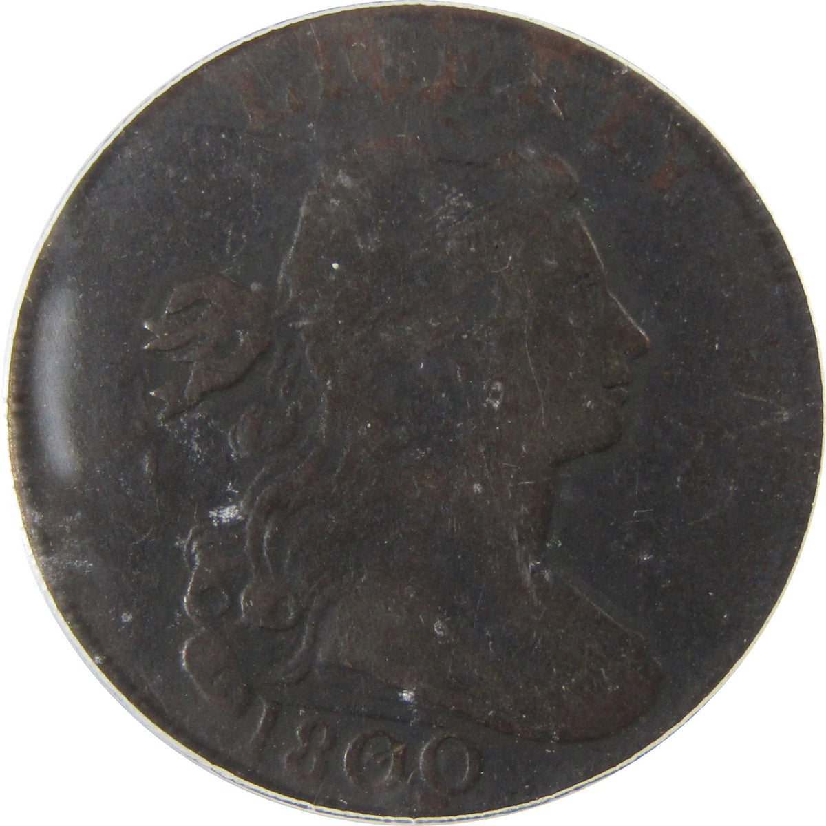 1800 Draped Bust Copper Large Cent VG 10 Details ICG Coin SKU:I29198