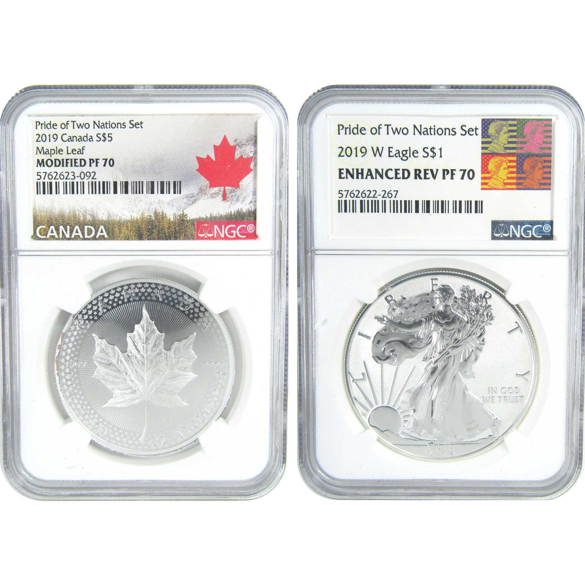 2019 Pride of Two Nations Two-Coin Set PF 70 NGC Silver SKU:CPC9414