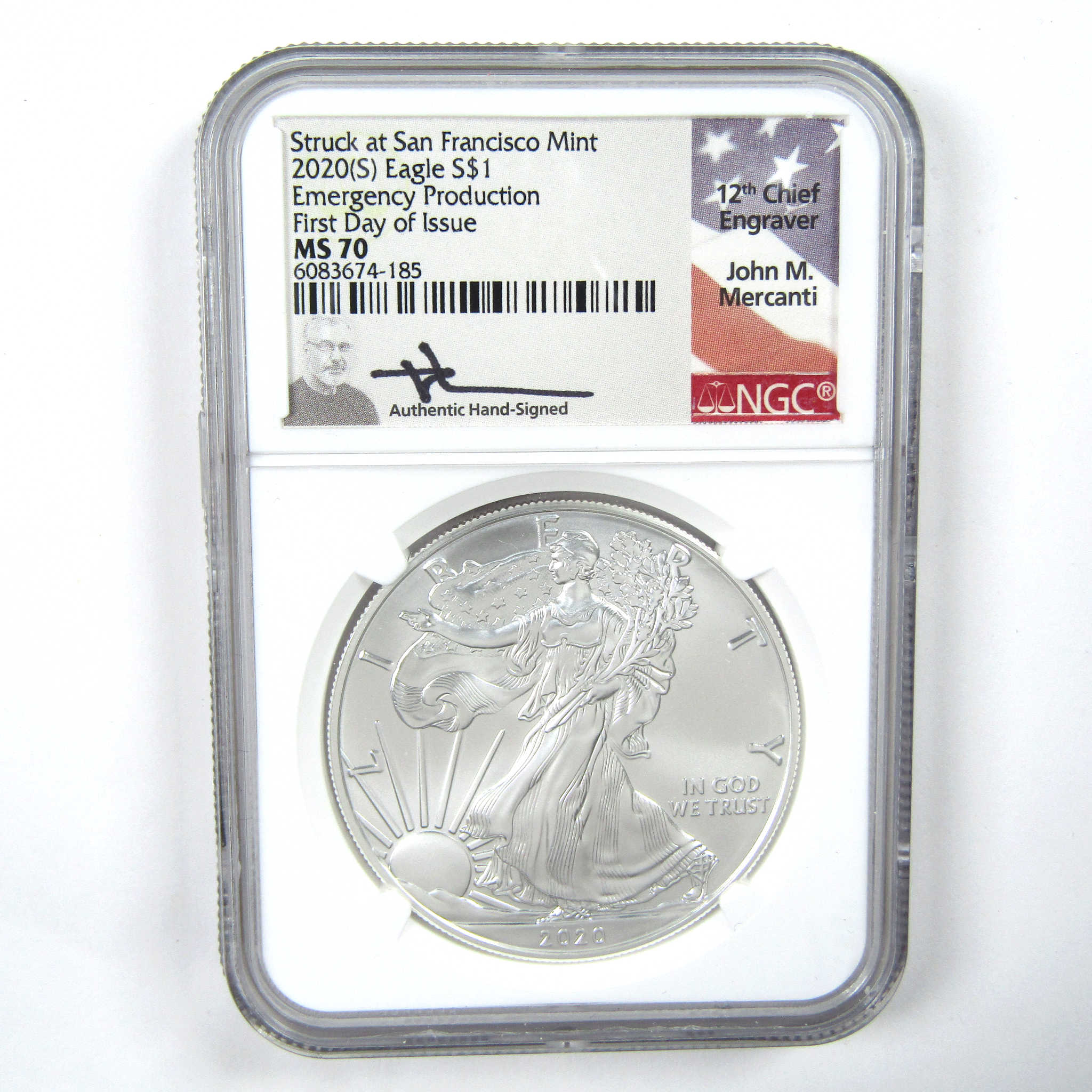 2020 (S) American Silver Eagle MS 70 NGC First Day SKU:CPC7000