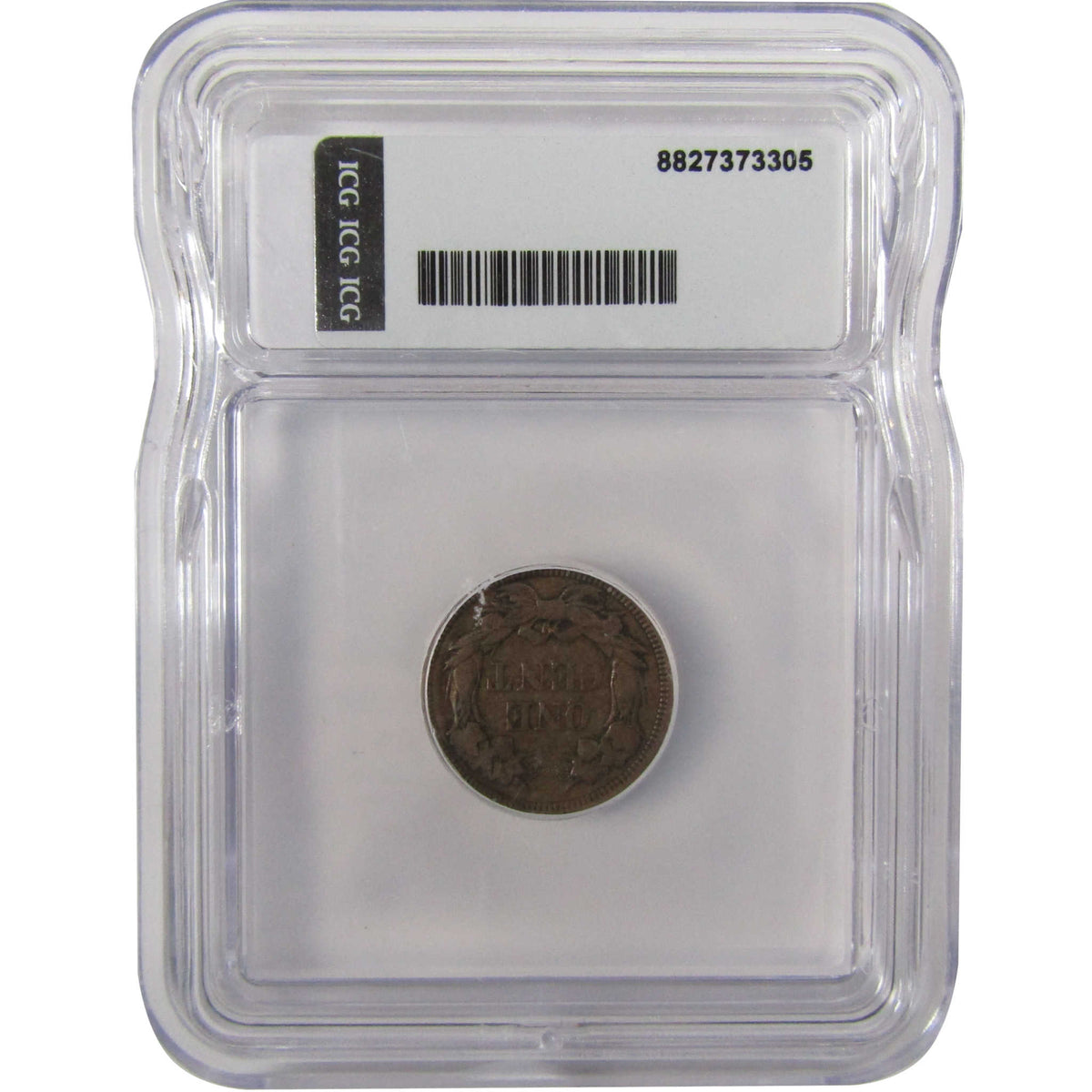 1858 Large Letters Flying Eagle Cent VF 35 ICG 1c Coin SKU:I29110