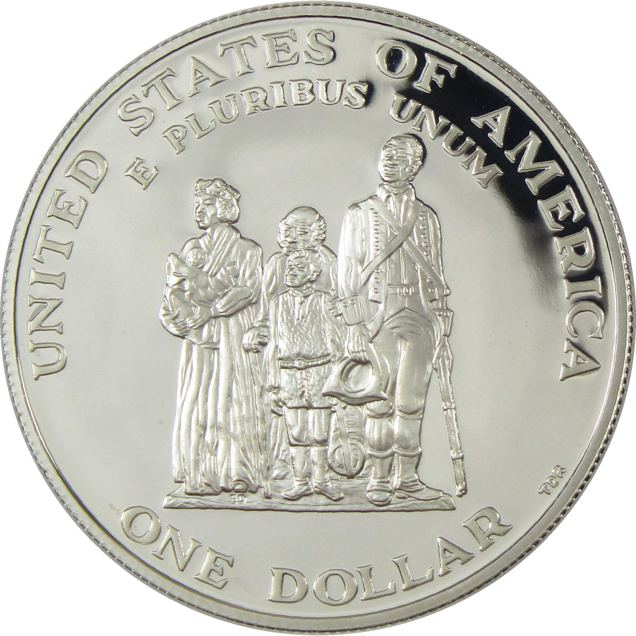 1998 S Black Revolutionary War Patriots Commemorative Silver $1 Proof