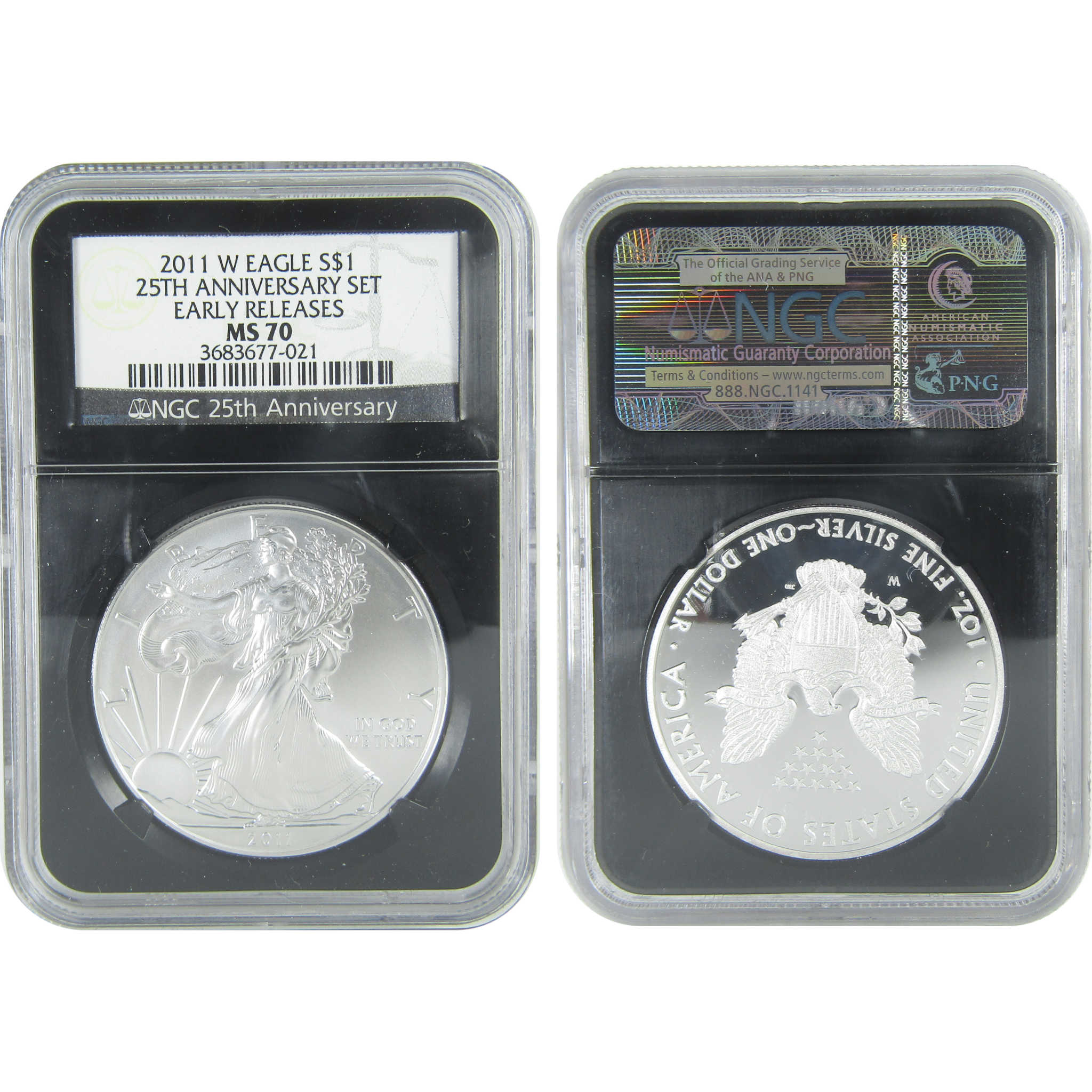 2011 American Eagle 25th Anniversary Silver Coin Set NGC SKU:CPC9402