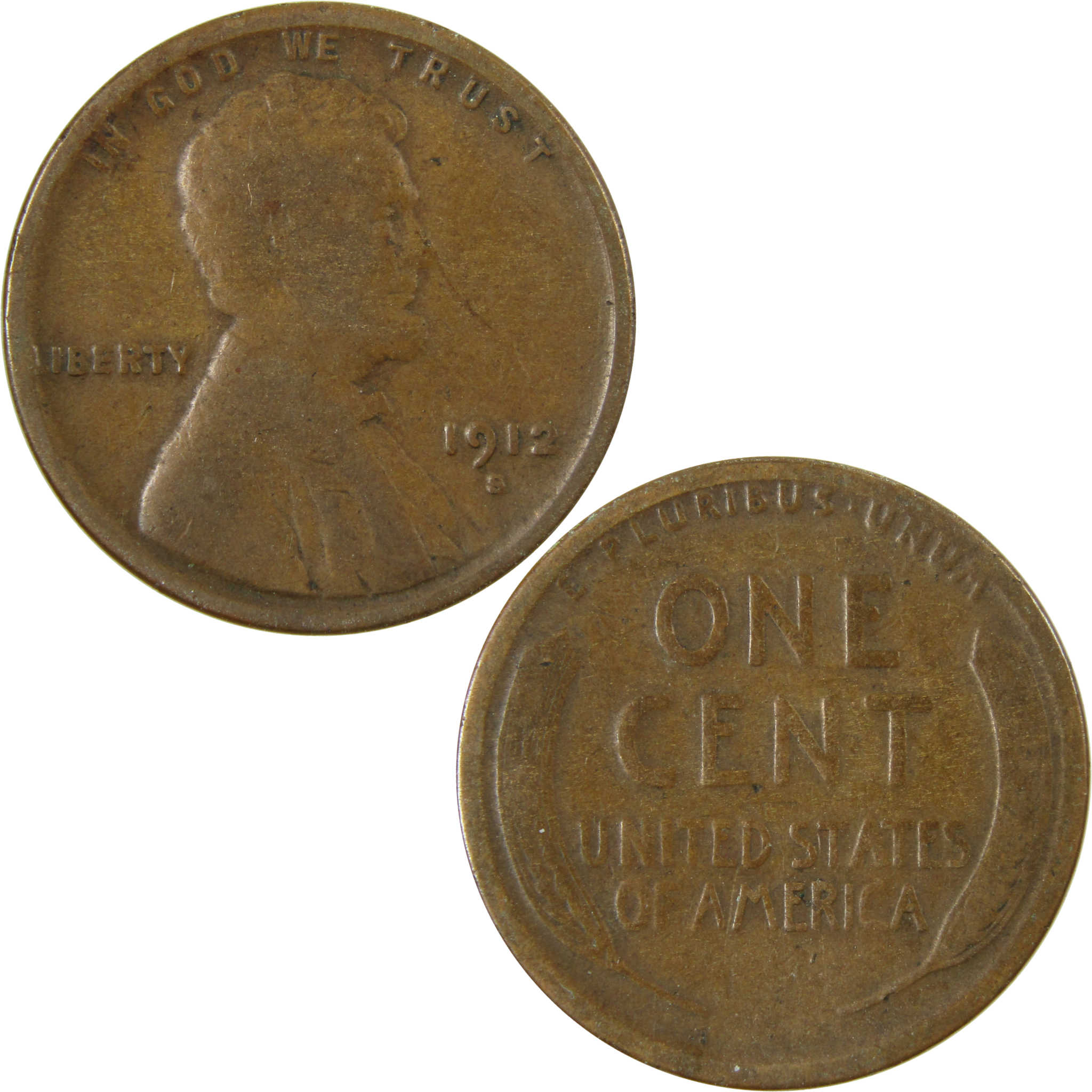 1912 S Lincoln Wheat Cent G Good Penny 1c Coin Collectible SKU:I28148