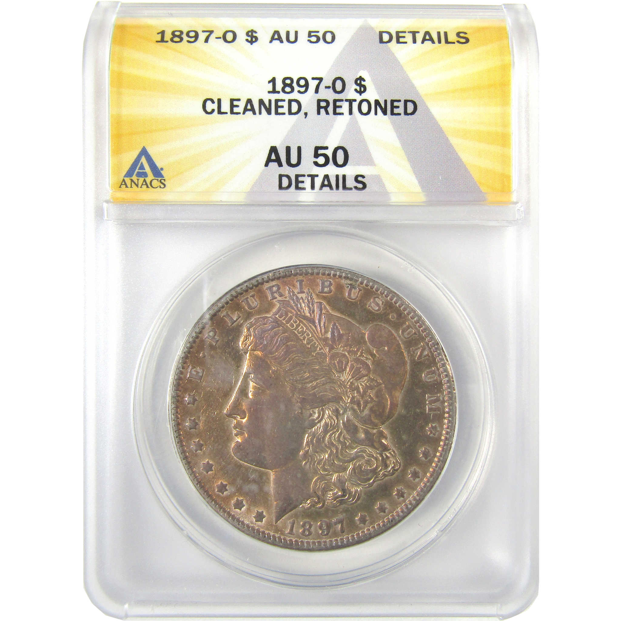 1897 O Morgan Dollar AU 50 Details ANACS Silver $1 Coin SKU:I19203 - Morgan coin - Morgan silver dollar - Morgan silver dollar for sale - Profile Coins &amp; Collectibles