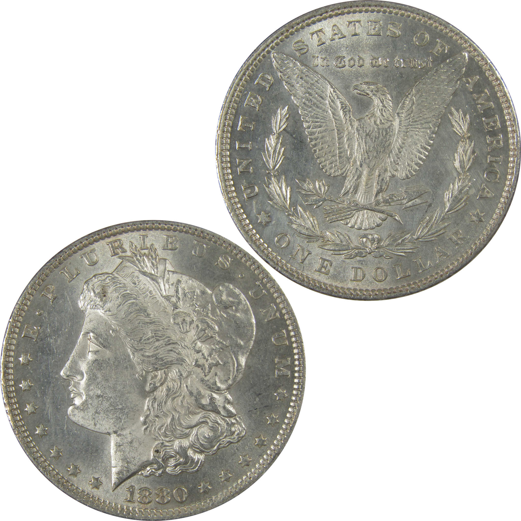 1880 Morgan Dollar Uncirculated Silver $1 Coin SKU:CPC1106 - Morgan coin - Morgan silver dollar - Morgan silver dollar for sale - Profile Coins &amp; Collectibles