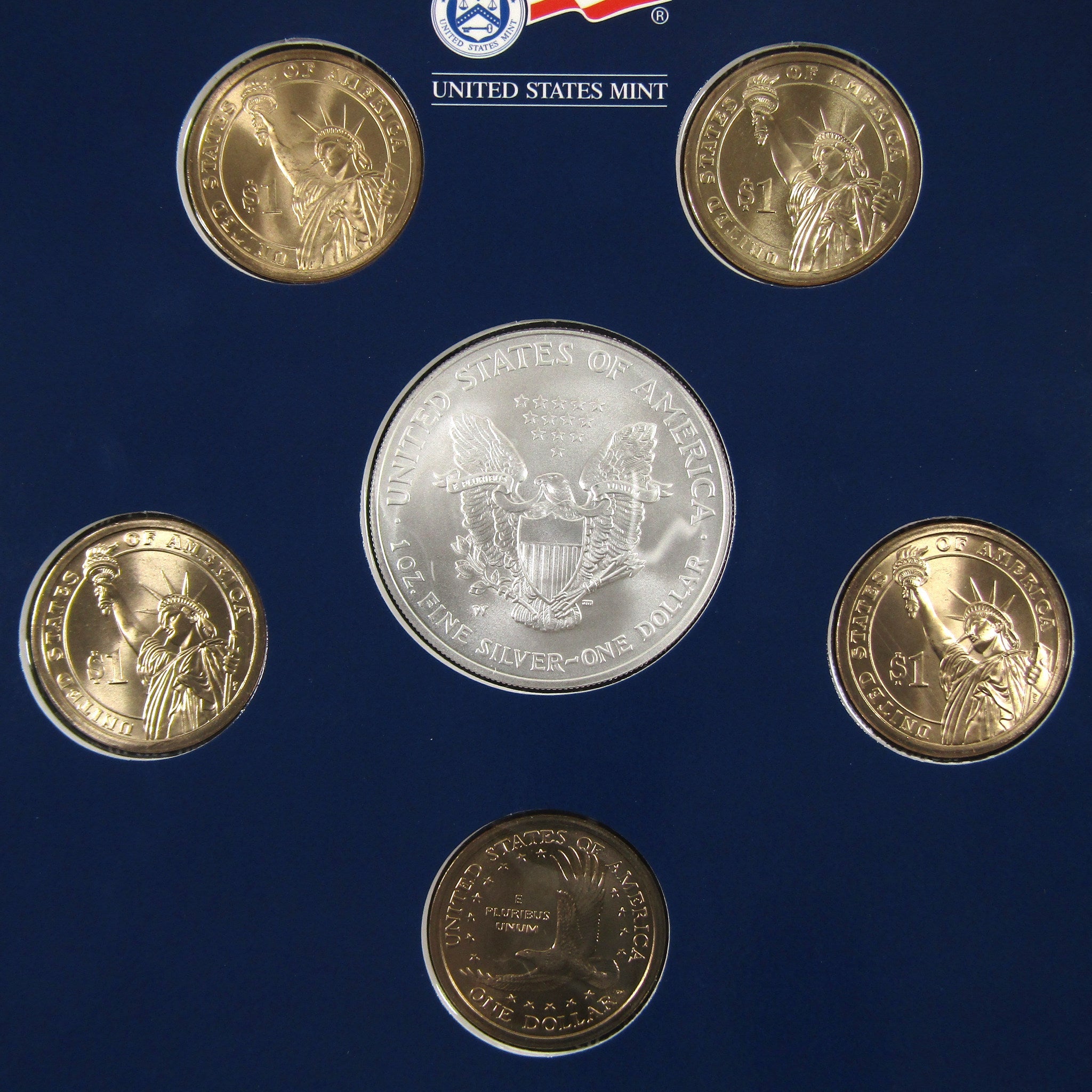 2007 U.S. Mint Annual Uncirculated Dollar Coin Set OGP COA SKU:CPC3765