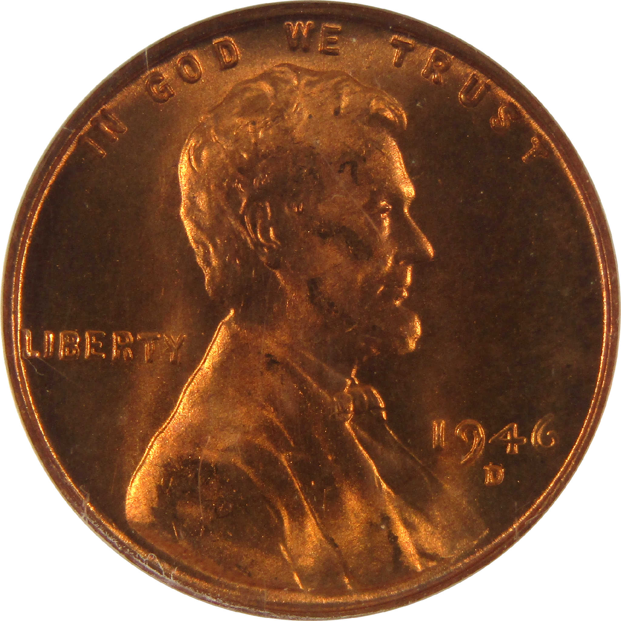 1946 D Lincoln Wheat Cent MS 67 RD NGC Penny 1c Unc SKU:CPC4059
