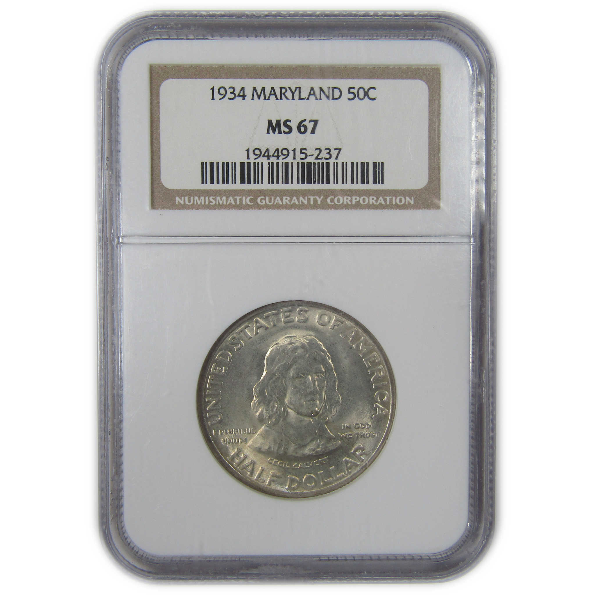 Maryland Commemorative Half Dollar 1934 MS 67 NGC Silver SKU:I23671