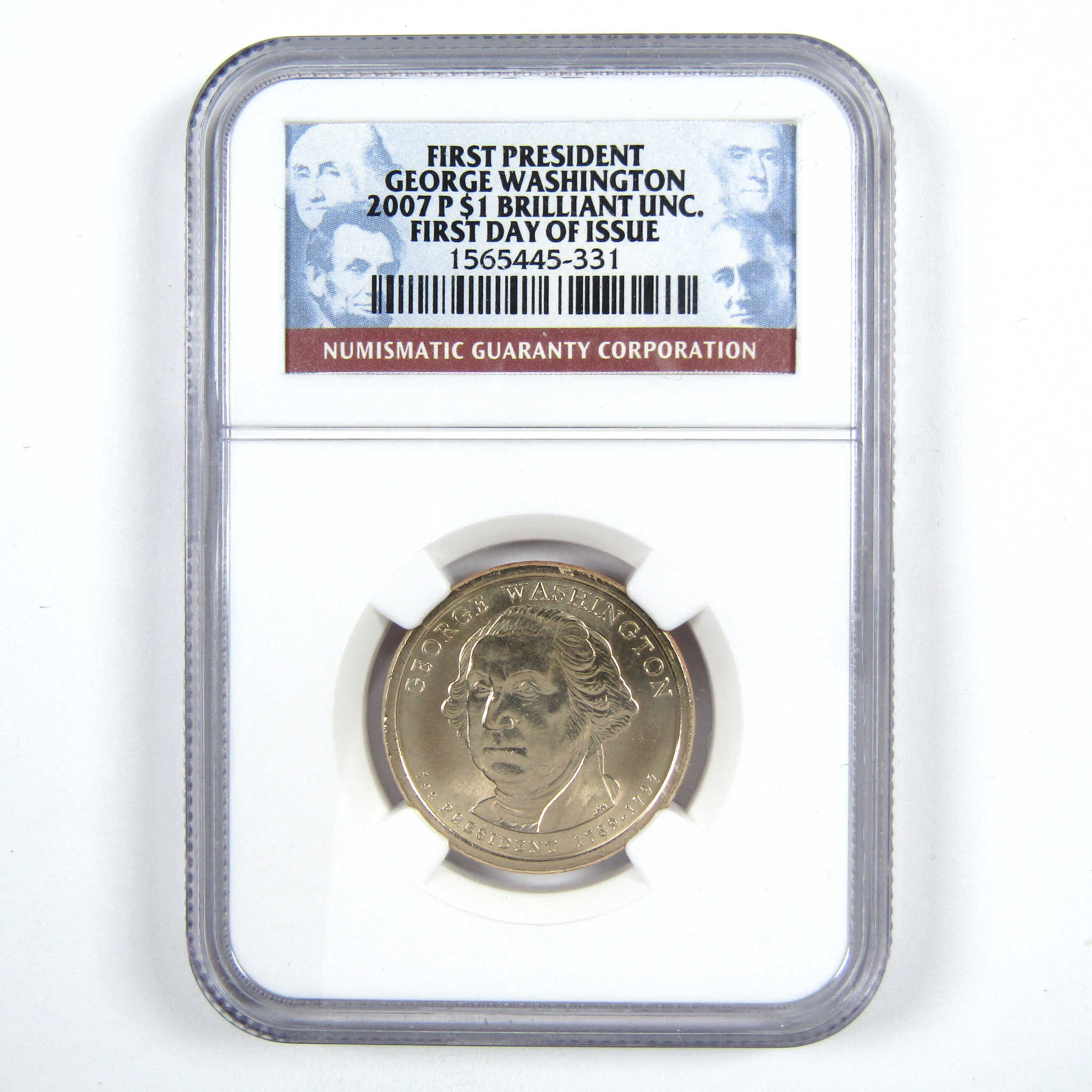 2007 P George Washington Presidential Dollar BU NGC SKU:CPC7603