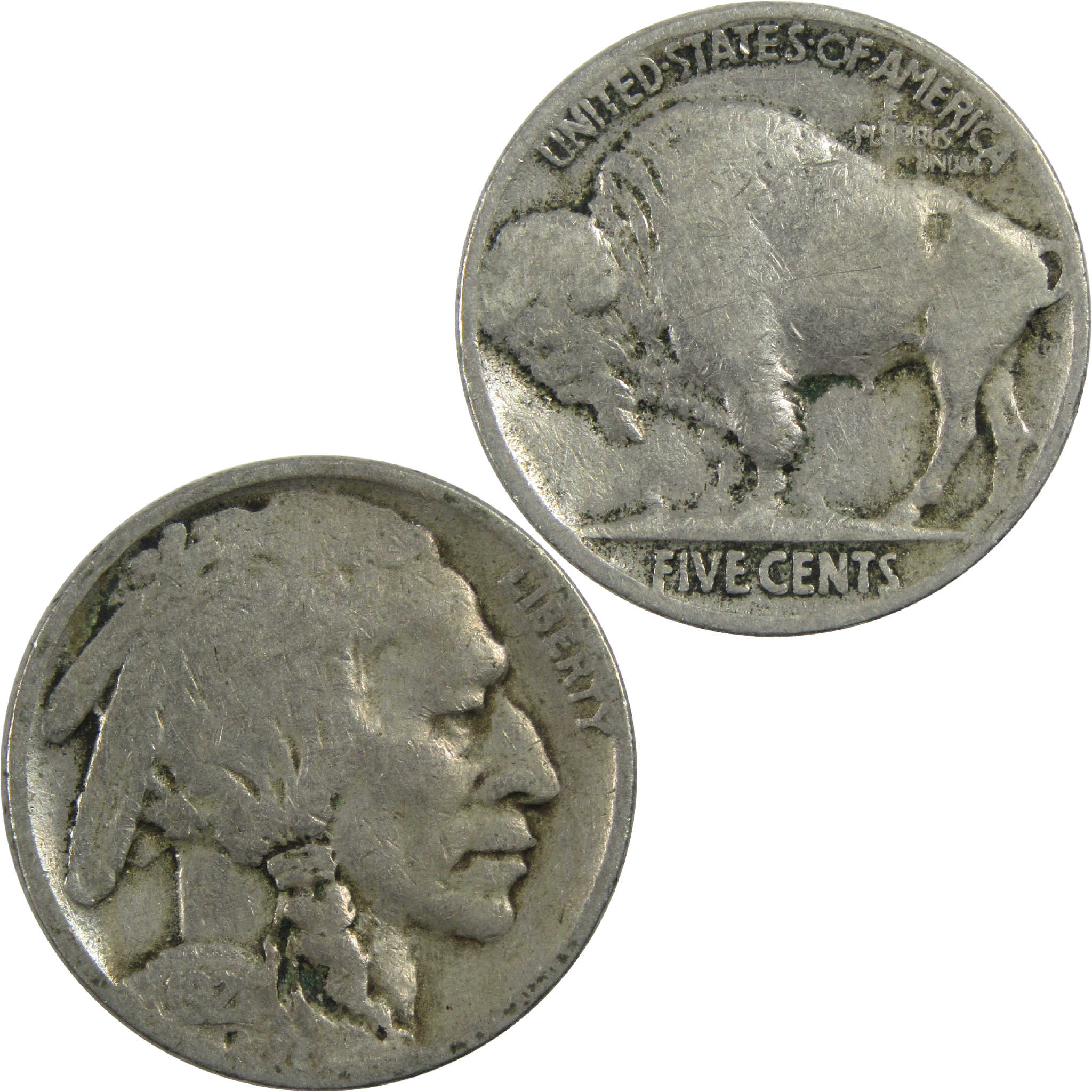 1921 Indian Head Buffalo Nickel G Good 5c Coin SKU:I13185