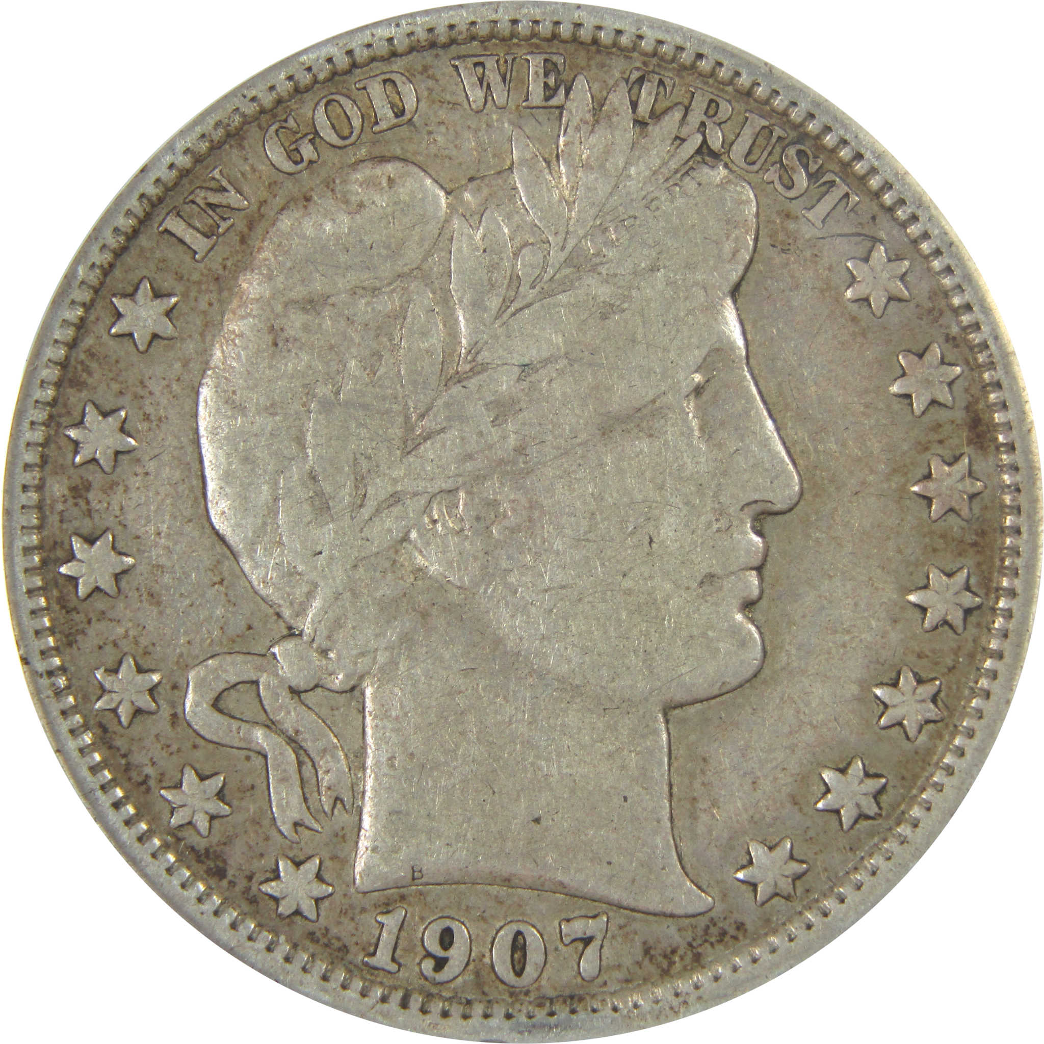 1907 D Barber Half Dollar F 12 ANACS Silver 50c Coin SKU:I16351