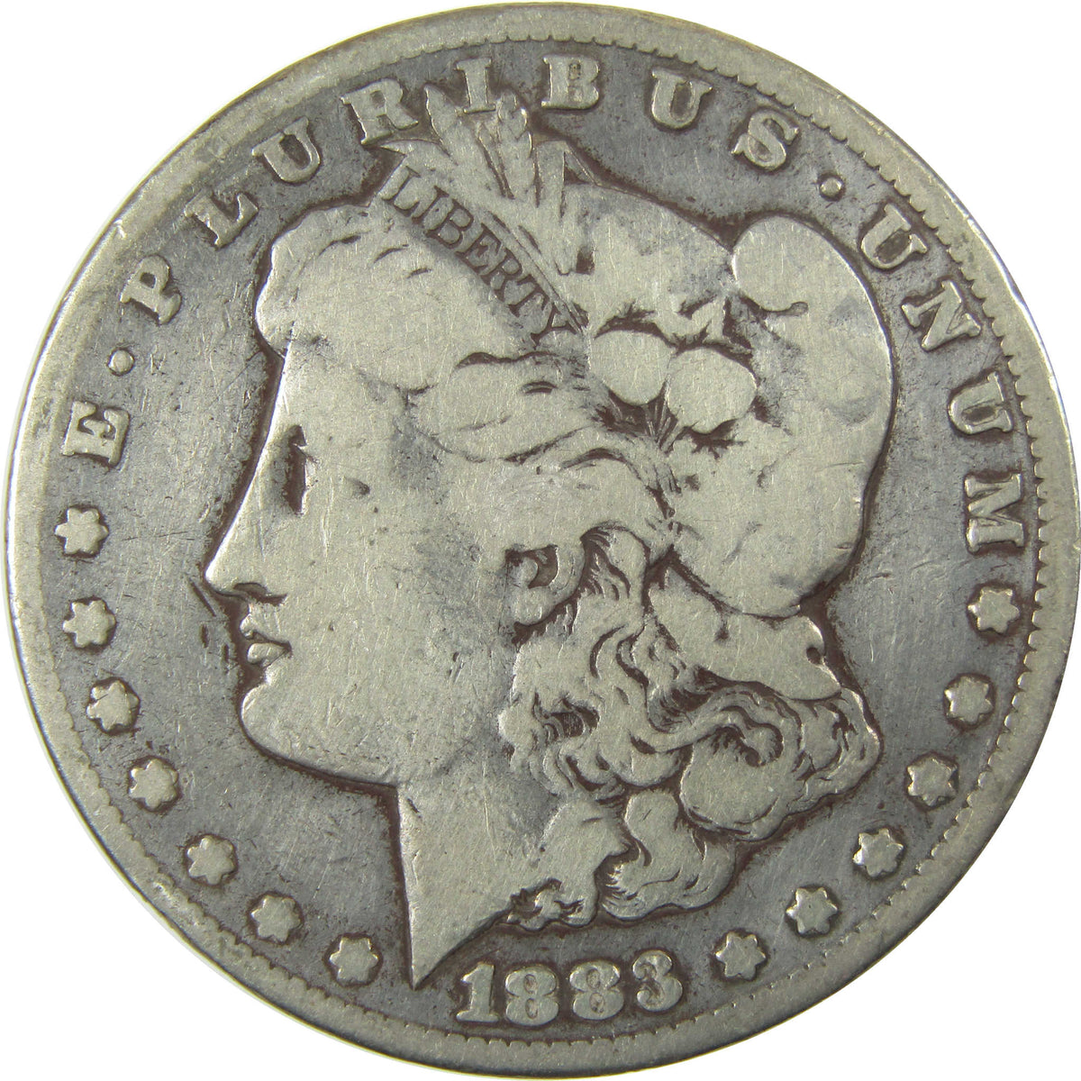 1883 CC Morgan Silver Dollar VG Very Good Details $1 Coin SKU:CP1728