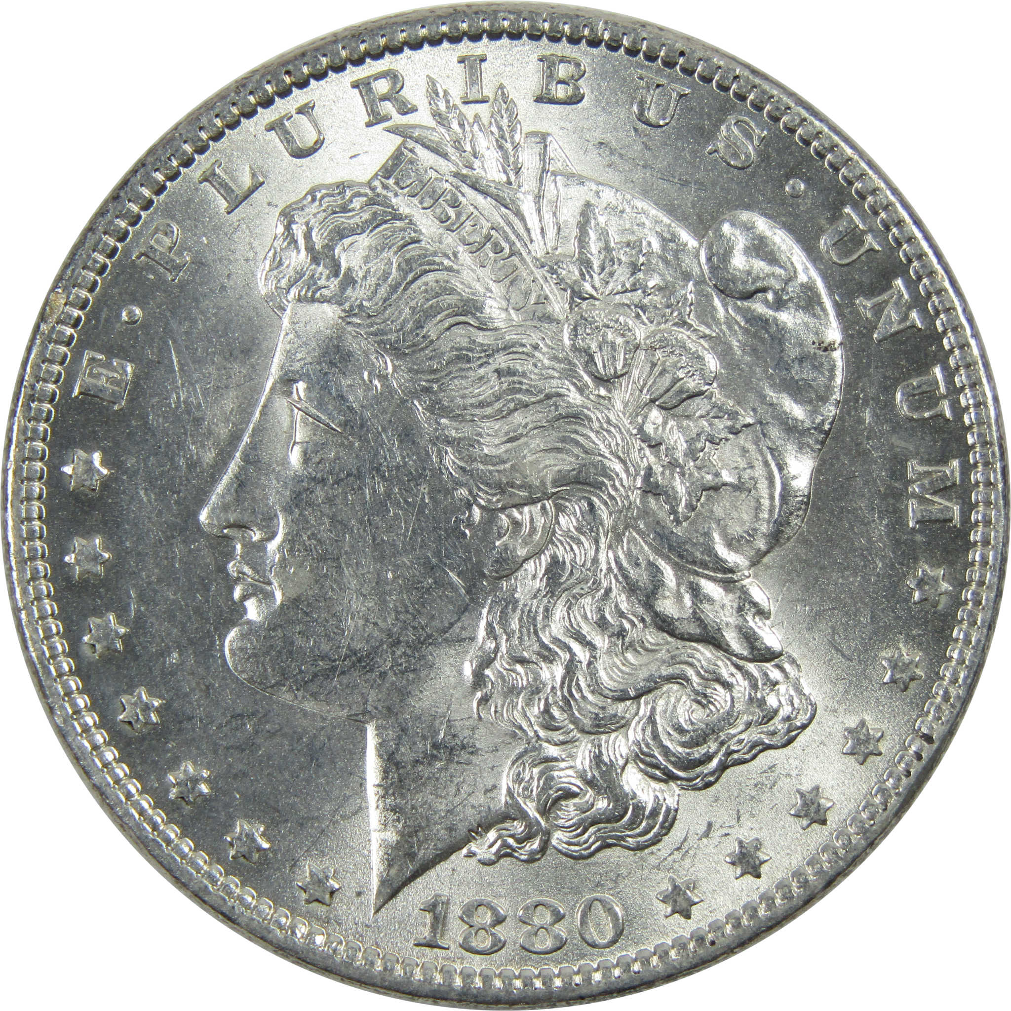 1880 O Morgan Dollar Borderline Uncirculated Silver $1 Coin SKU:I13106 - Morgan coin - Morgan silver dollar - Morgan silver dollar for sale - Profile Coins &amp; Collectibles