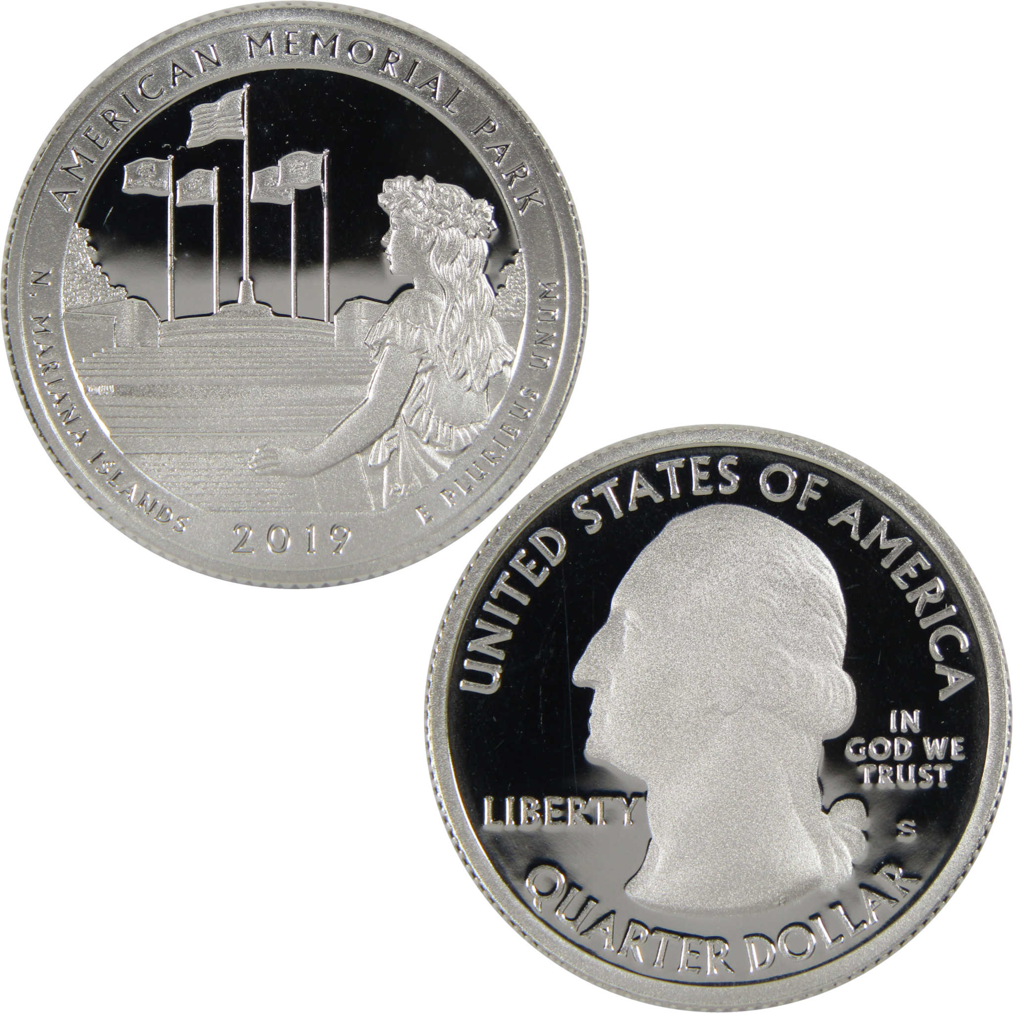 2019 S American Memorial Park National Park Quarter Silver Proof Coin