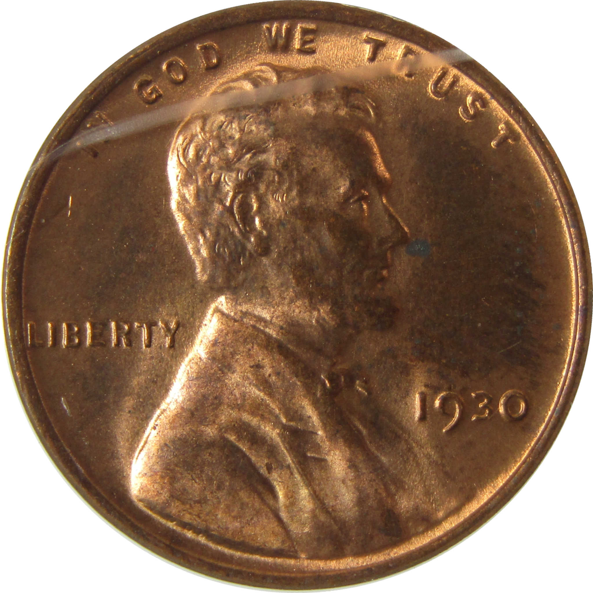 1930 Lincoln Wheat Cent MS 62 RB ANACS Uncirculated Penny SKU:I28447