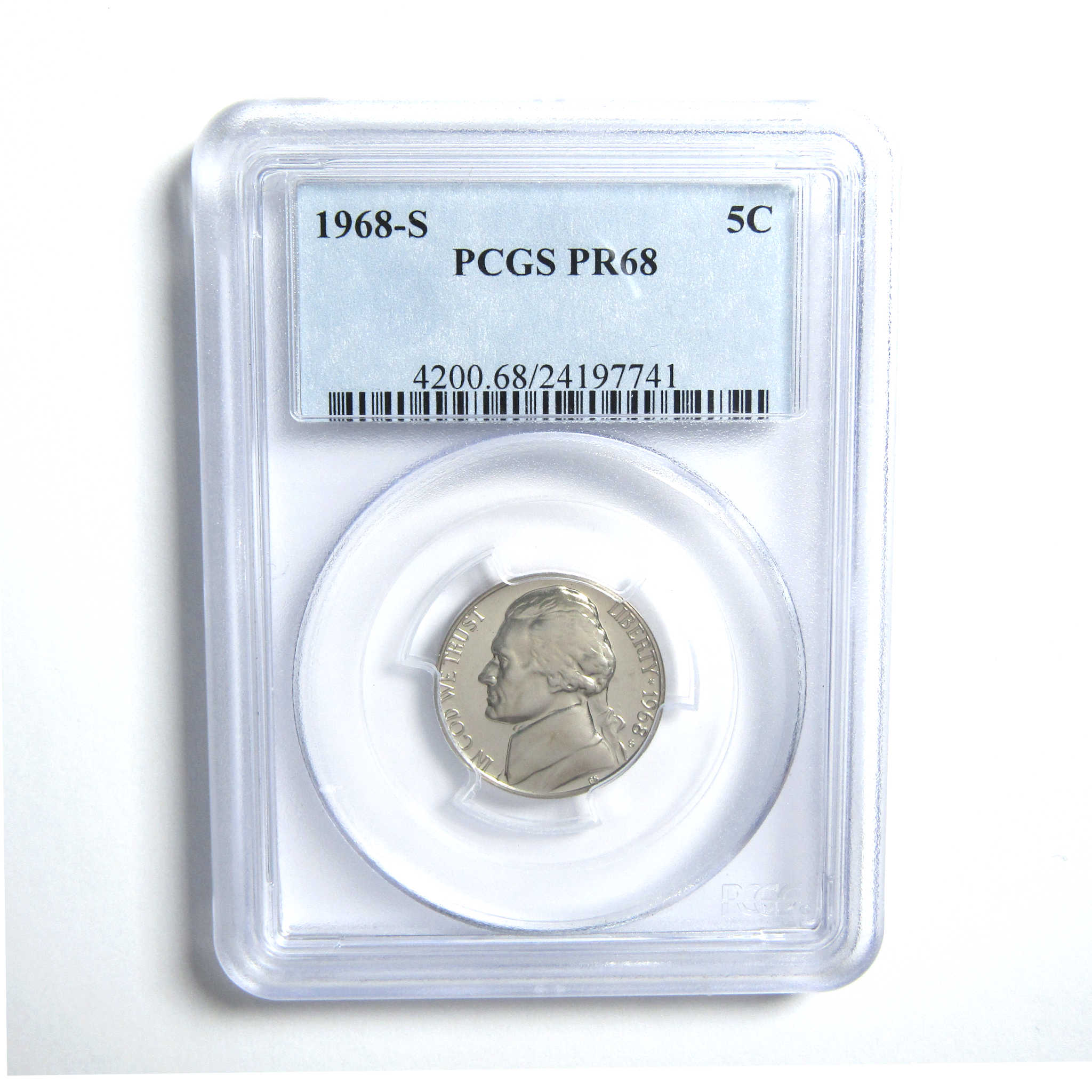 1968 S Jefferson Nickel PR 68 PCGS 5c Proof Coin SKU:CPC5070