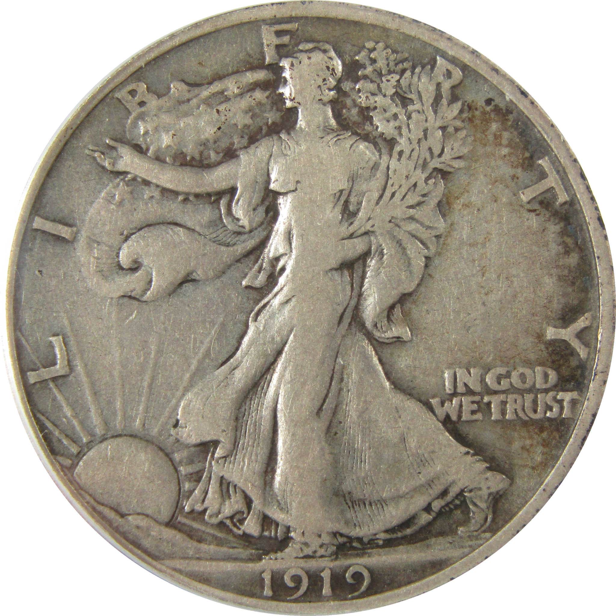 1919 Liberty Walking Silver 50c VF 20 ANACS 50c Coin SKU:I28013