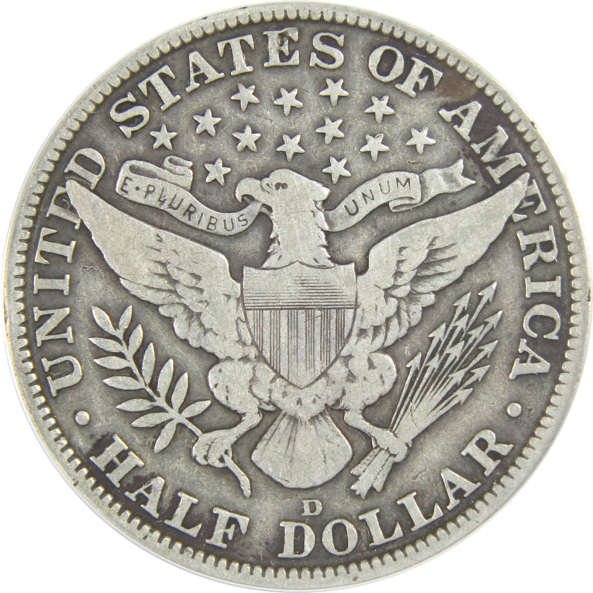 1915 D Barber Half Dollar F 15 ANACS Silver 50c Coin SKU:I16355