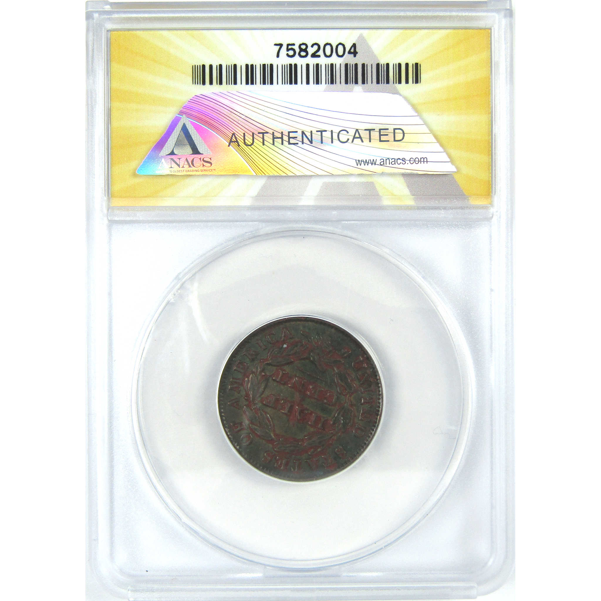 1835 Classic Head Half Cent AU 50 Details ANACS Copper SKU:I16055