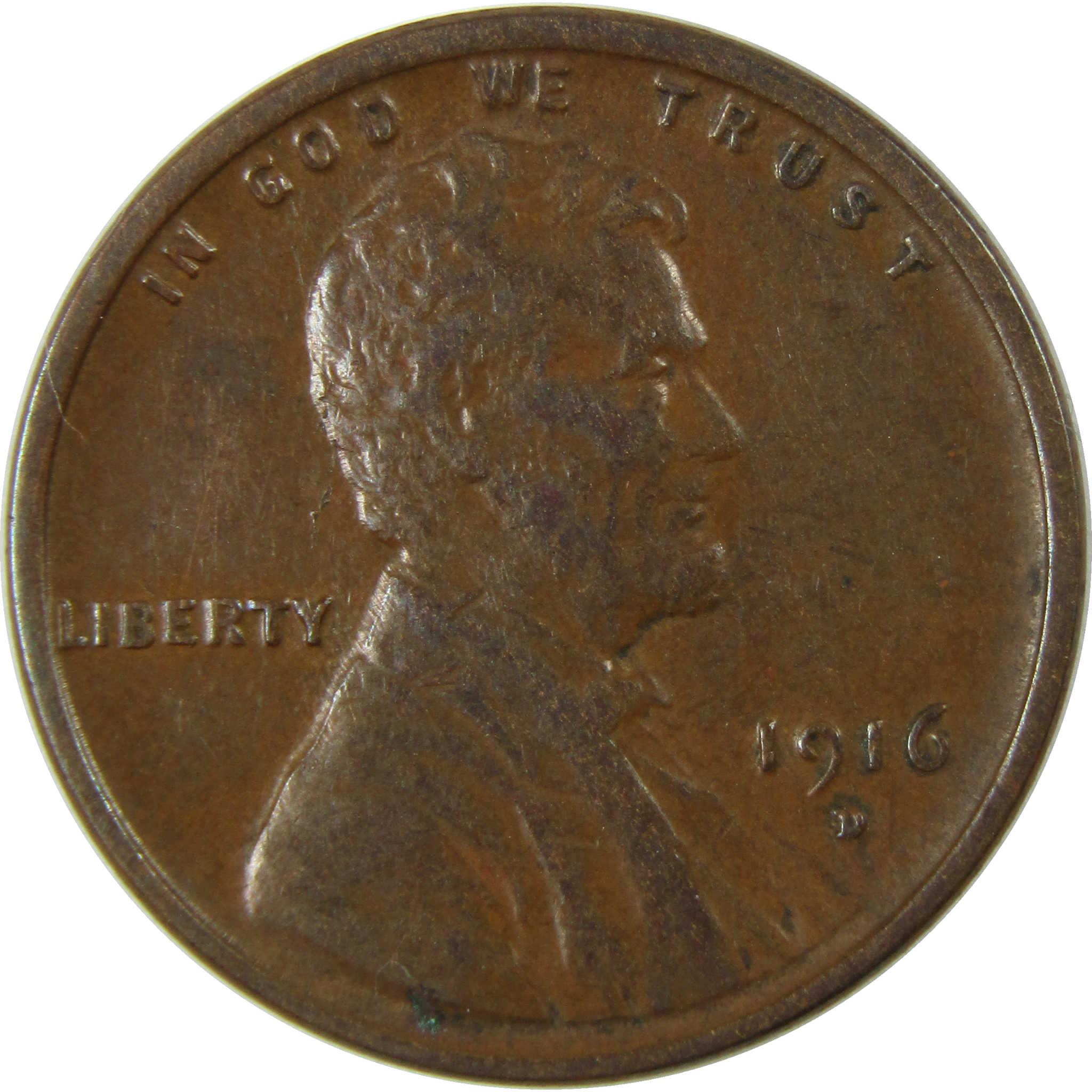 1916 D Lincoln Wheat Cent XF EF Extremely Fine Penny SKU:I26117