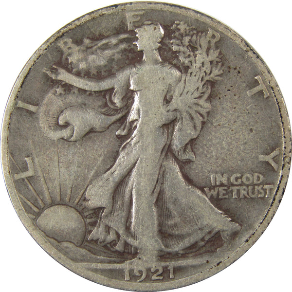 1921 S Liberty Walking Silver Half Dollar VG Very Good Coin SKU:I22777