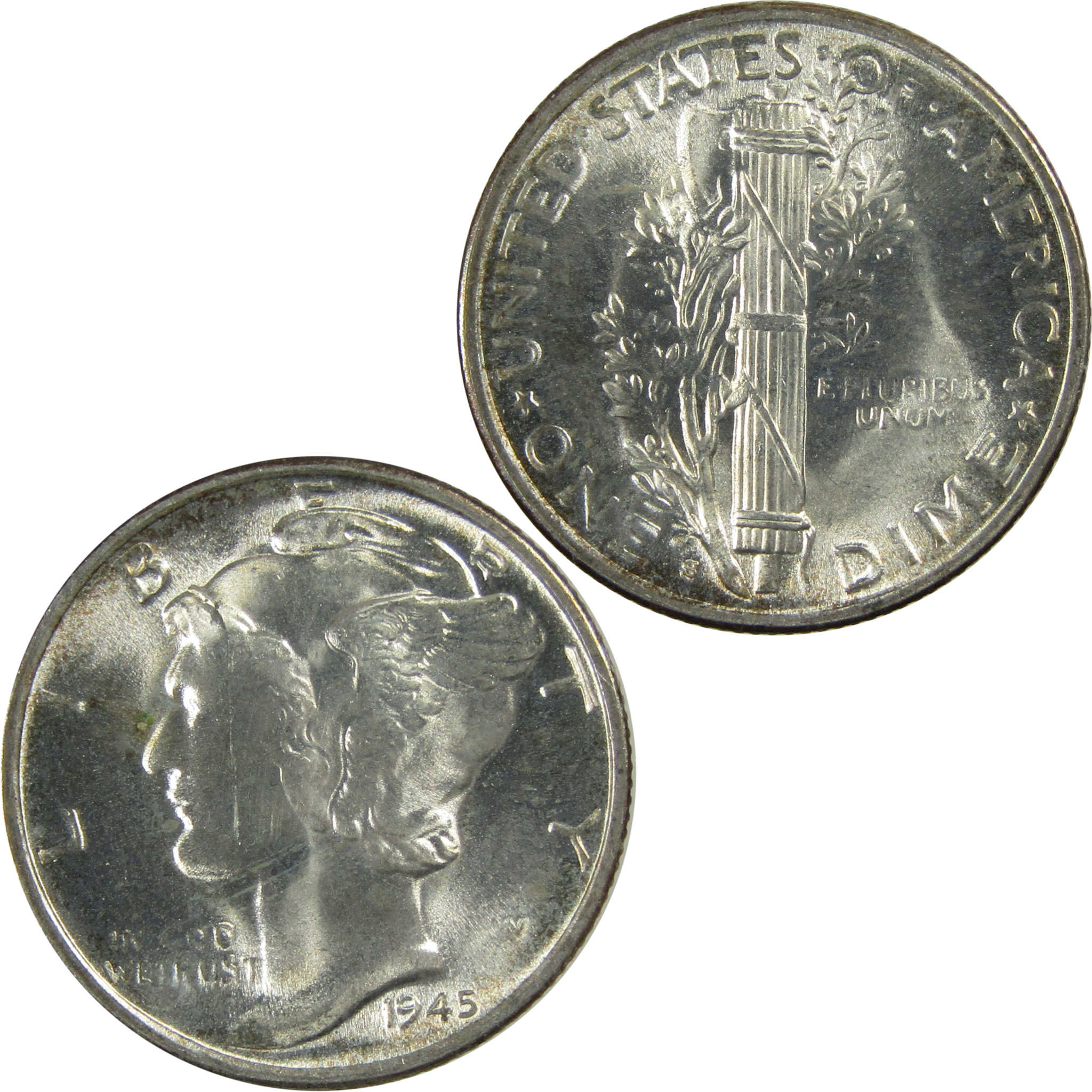 1945 S Micro S Mercury Silver Dime Uncirculated Details SKU:CP341
