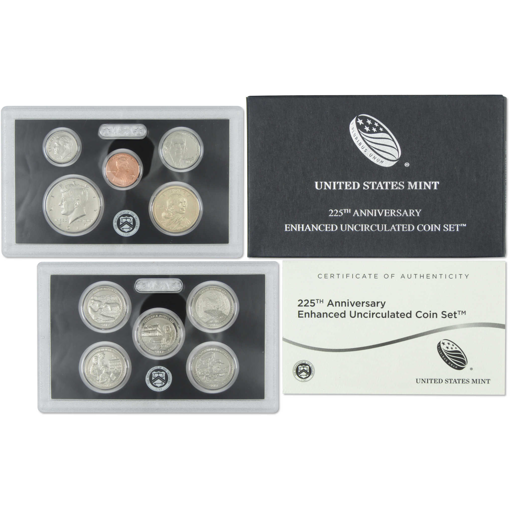 2017 225th Anniversary Enhanced Uncirculated Coin Set OGP SKU:CPC7848