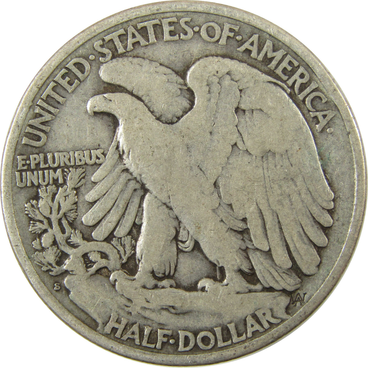 1917 S Reverse Liberty Walking Silver 50c VG Very Good SKU:I29025