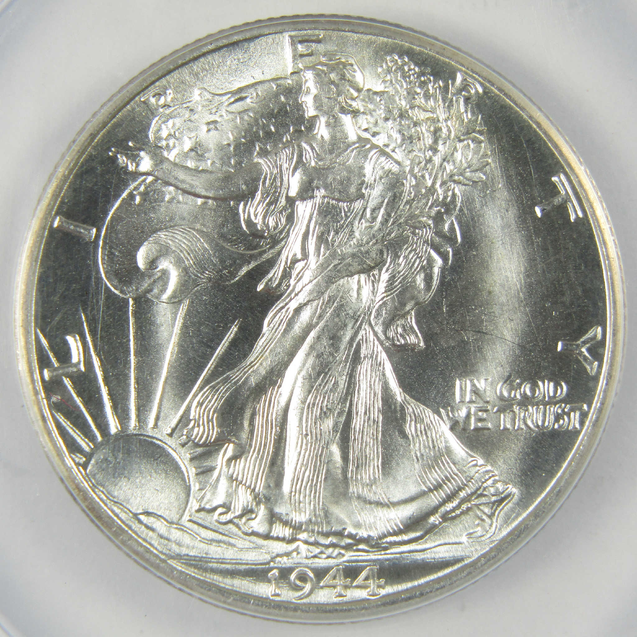 1944 D Liberty Walking Silver Half Dollar MS 64 ANACS Uncirculated
