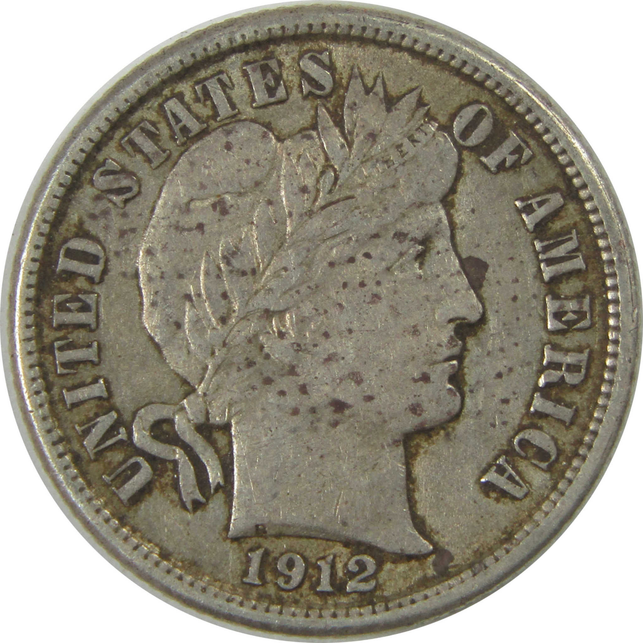 1912 Barber Dime XF EF Extremely Fine Details Silver SKU:I20658