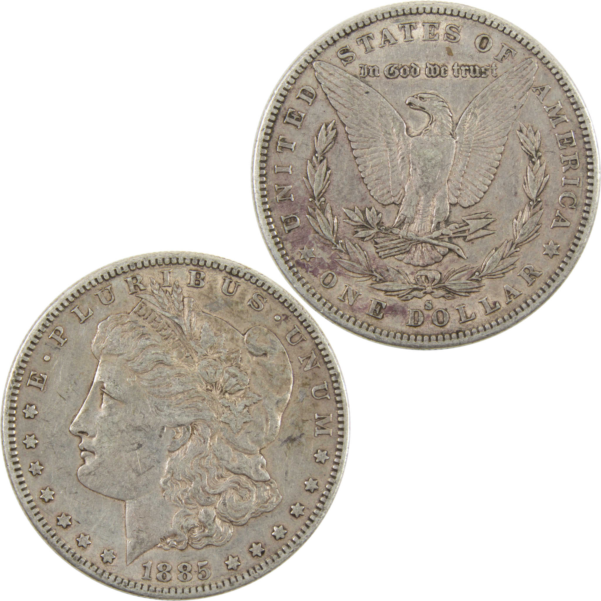 1885 S Morgan Dollar XF EF Extremely Fine 90% Silver SKU:I11209 - Morgan coin - Morgan silver dollar - Morgan silver dollar for sale - Profile Coins &amp; Collectibles