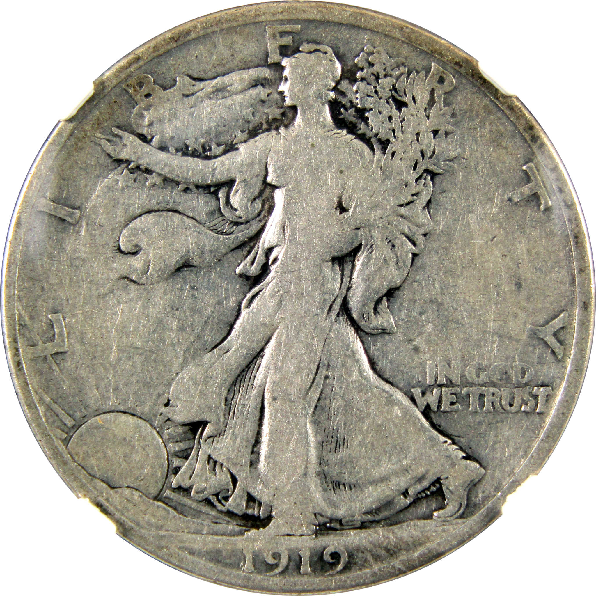 1919 D Liberty Walking Half Dollar VG 10 NGC Silver 50c SKU:I11035