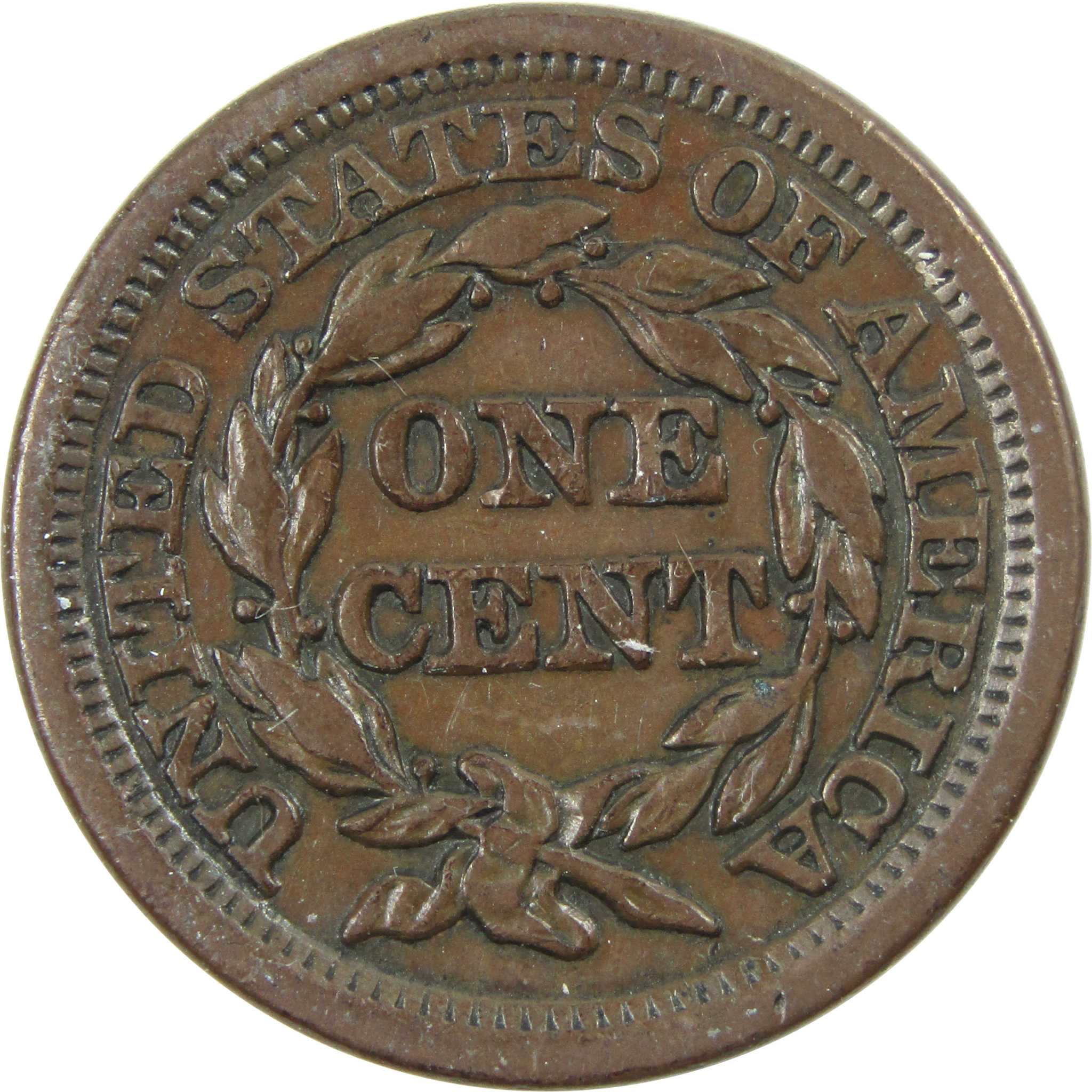 1853 Braided Hair Large Cent XF EF Extremely Fine Copper SKU:I13995